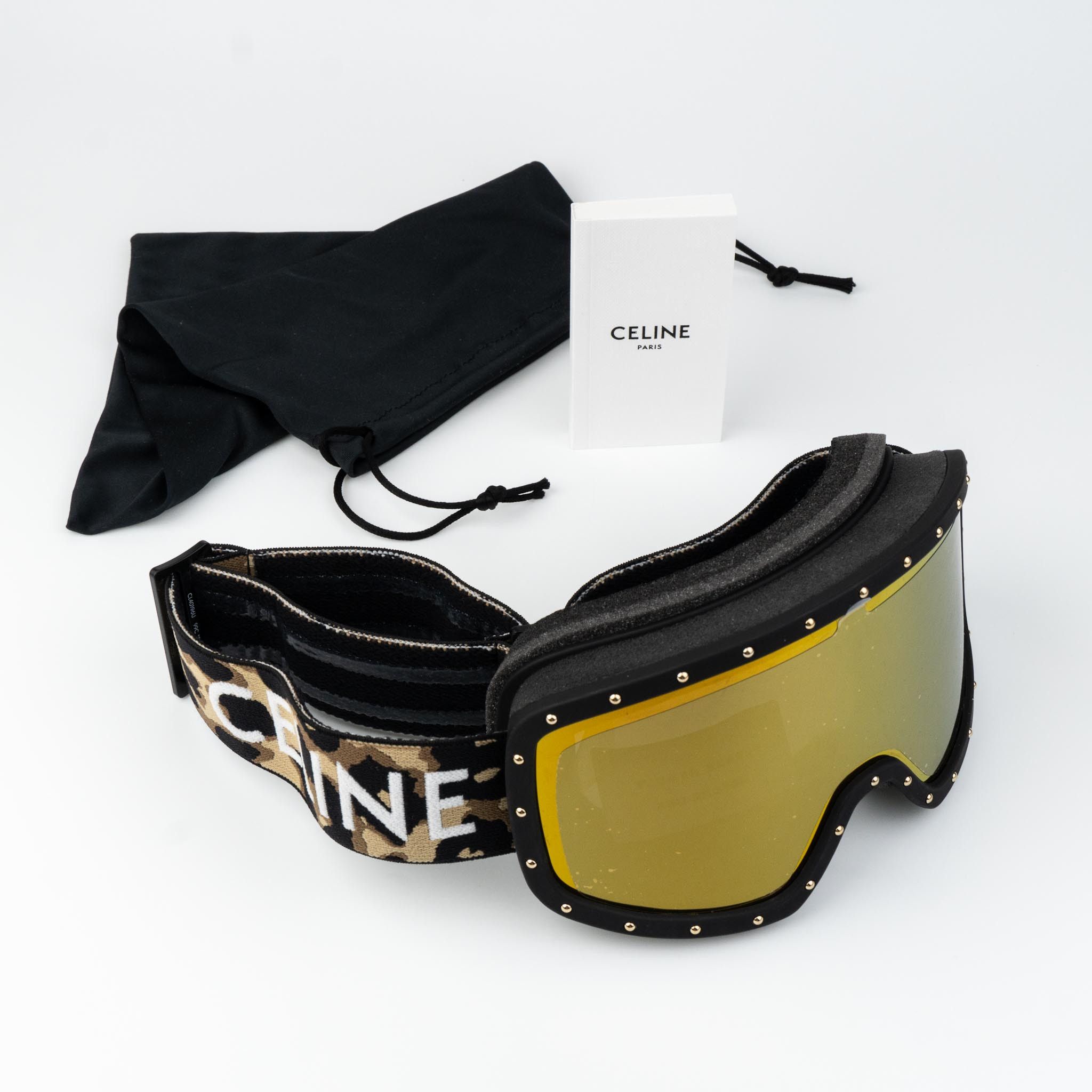 Celine Celine CL40196U SKI MASK 99C Gold Mirror NEW AUTHENTIC Size ONE SIZE - 2 Thumbnail