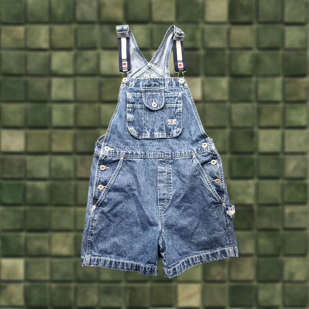 Vintage VINTAGE Bum Equipment Shortalls Womens S Denim Overalls 90s Y2K Relaxed Fit 5-Pocket Blue 30 in Waist Womens Size 28" / US 6 / IT 42 - 1 Thumbnail