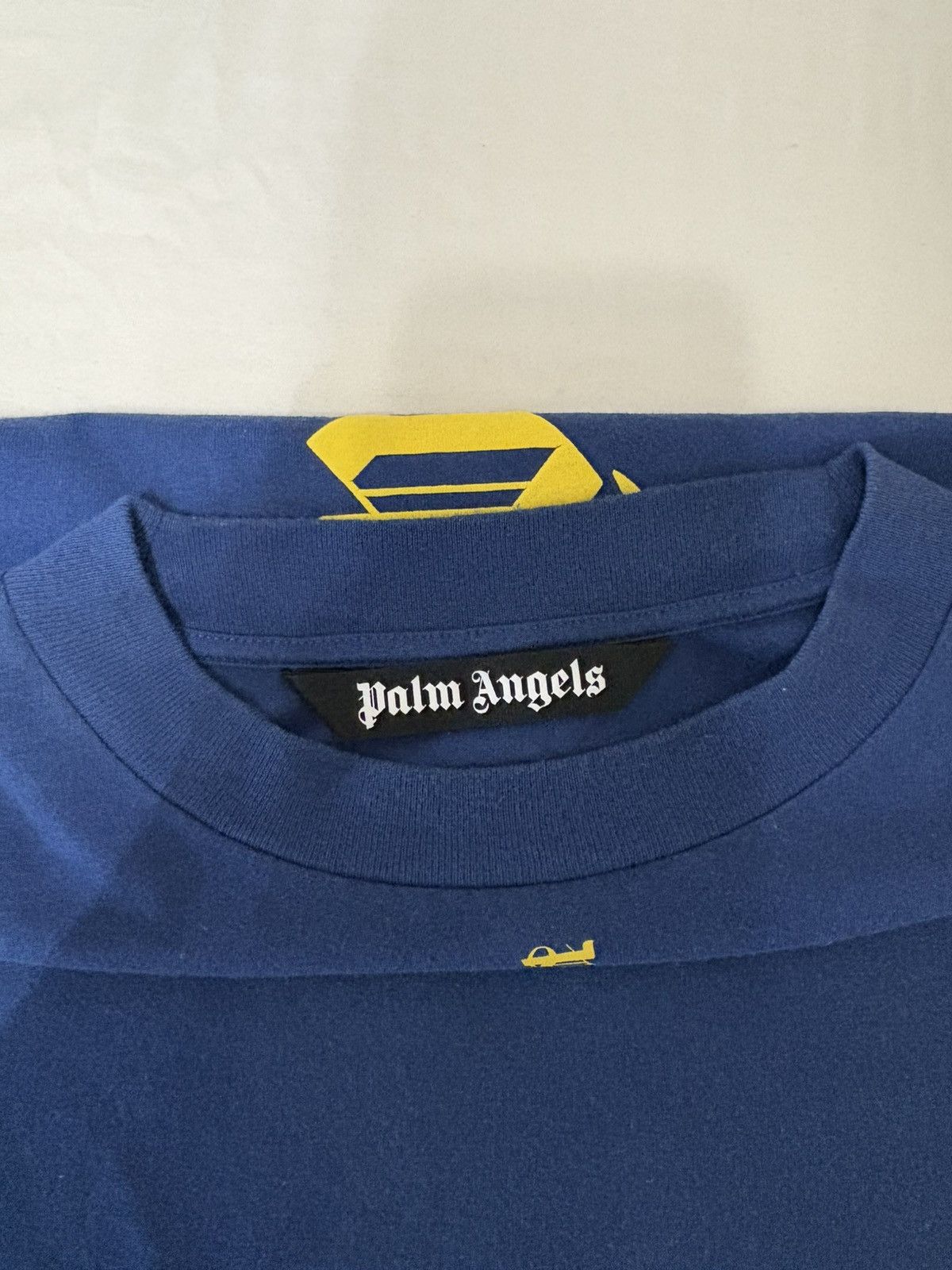 Palm Angels Palm Angels NS Logo Over Tee - Navy/Yellow - Medium Size US M / EU 48-50 / 2 - 4 Thumbnail