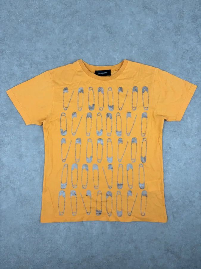Dsquared2 SS2017 Dsquared2 Safety Pin Orange Vitamin T-Shirt Size US S / EU 44-46 / 1 - 1 Thumbnail