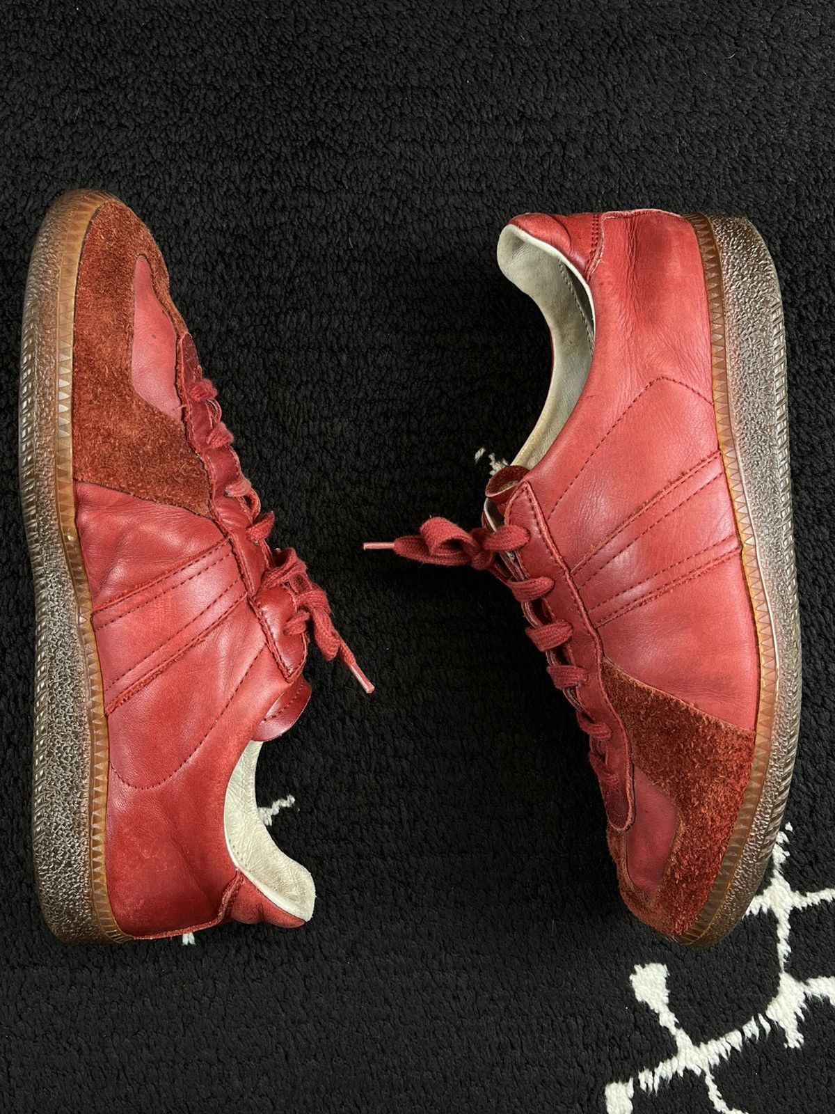 Maison Margiela AW05 Maison Margiela Vintage Red Leather Replica Gats Size US 9 / EU 42 - 3 Thumbnail