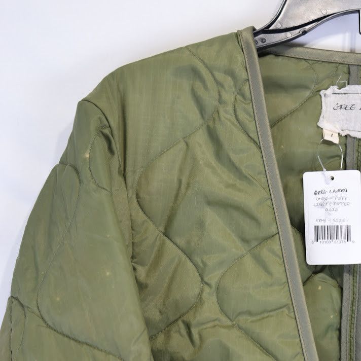 Greg Lauren o1rshd1 Puffy Cropped Gl1 Liner Jacket 'Army' in Green Size US S / EU 44-46 / 1 - 4 Thumbnail