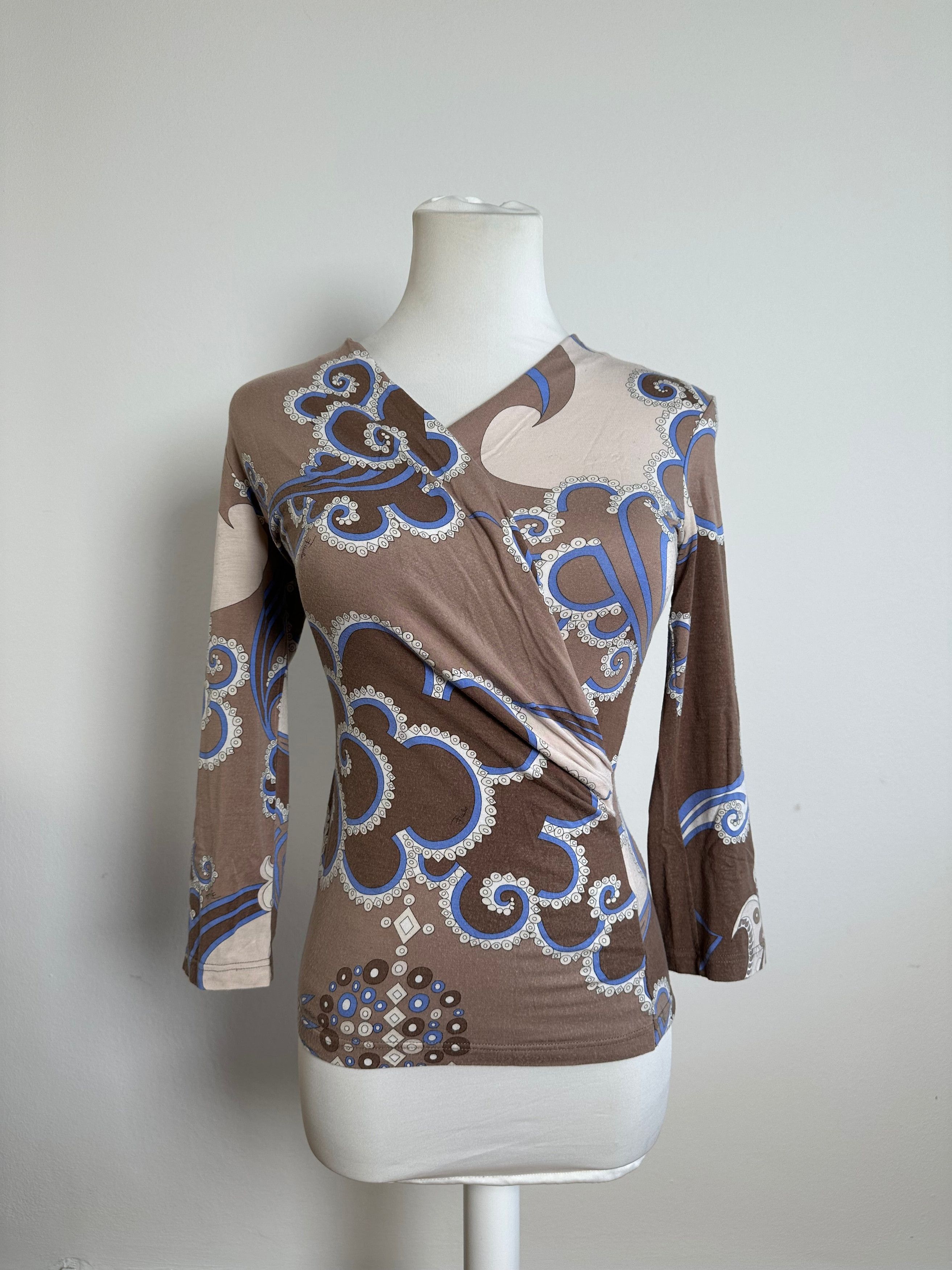 Emilio Pucci Vintage Wrap Top Rayon Multicolour S Size S / US 4 / IT 40 - 1 Thumbnail