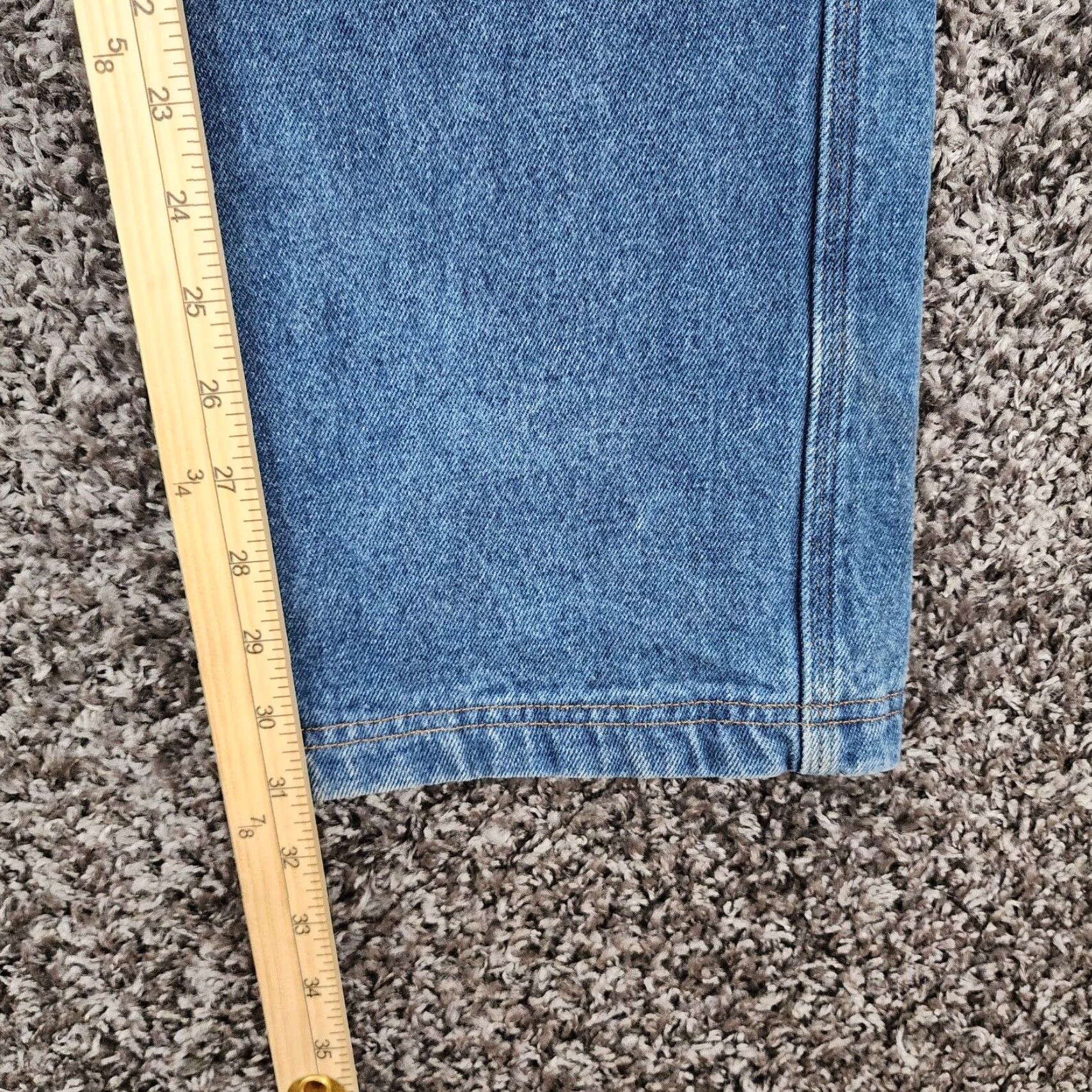 Duluth Trading Company Duluth Trading Co Heavy Duty Straight Blue Jeans Mens 34x31 Blue Size US 34 / EU 50 - 4 Thumbnail