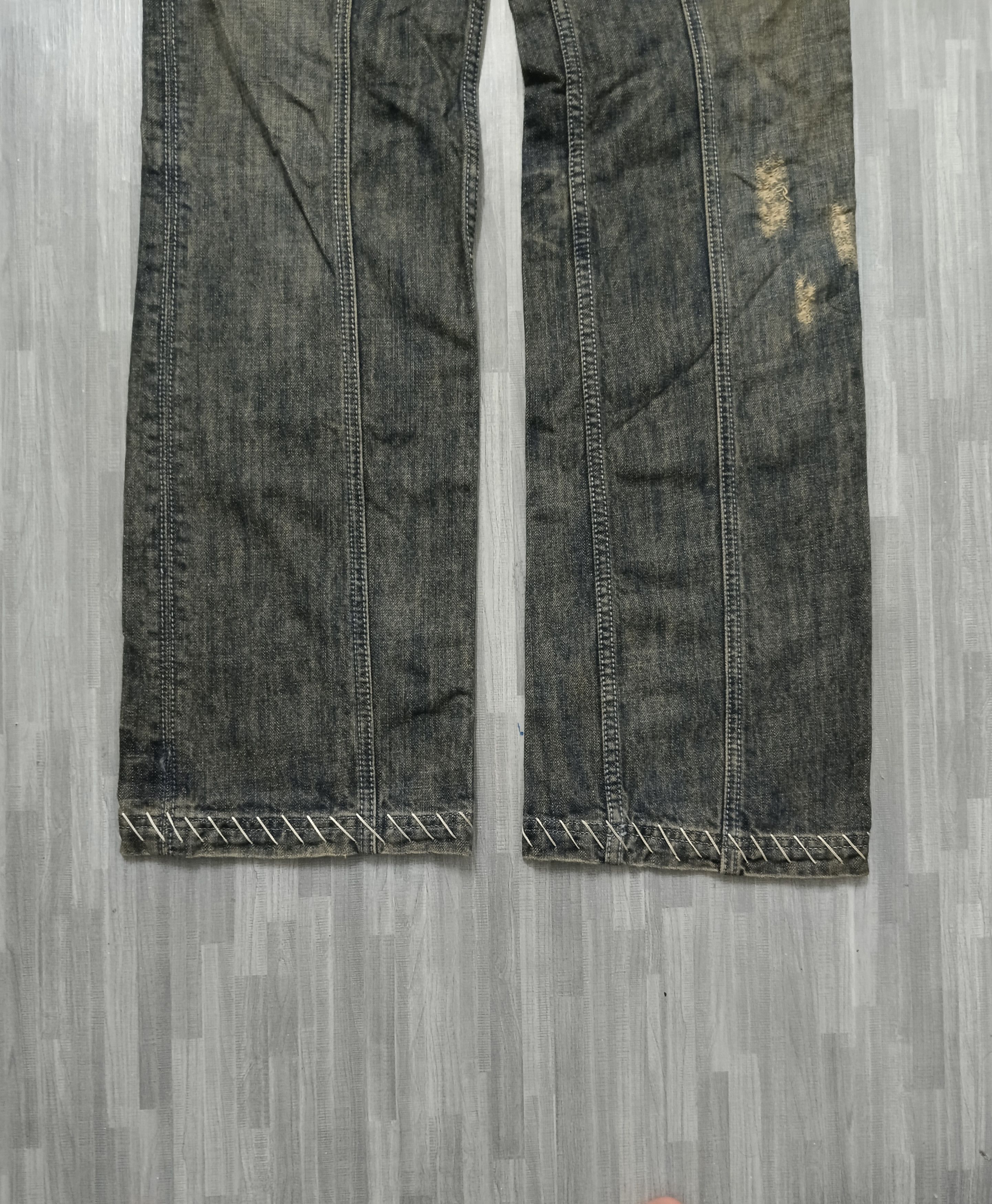 Antik Denim × Rusty SICK🔥RECONSTRUCTED ANTIK DENIM LEATHER BACK POCKET Size US 29 - 7 Thumbnail