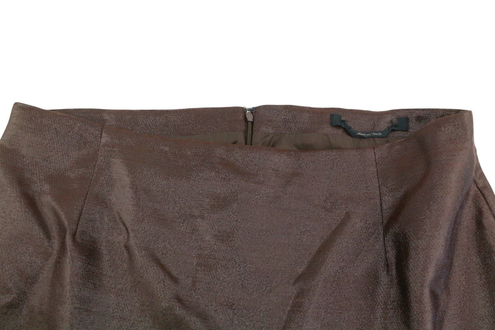 Max Mara EU52 W40 Brown Glitter Wool Blend Midi Skirt 88689 Size 40" / US 18 - 7 Thumbnail