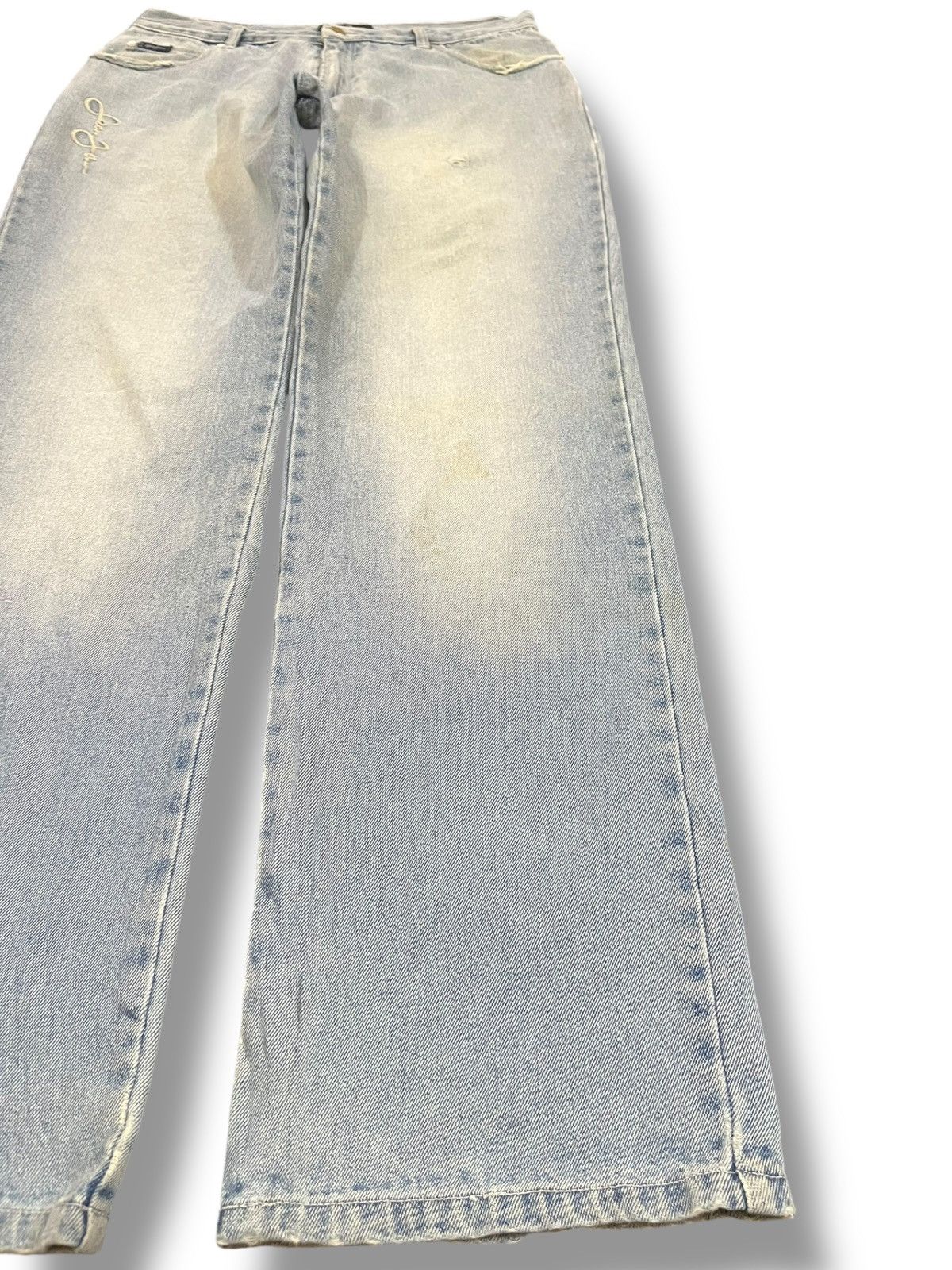 Le Grande Bleu (L.G.B.) × Sean John Vintage Sean John Baggy Faded Denim Size US 33 - 4 Thumbnail