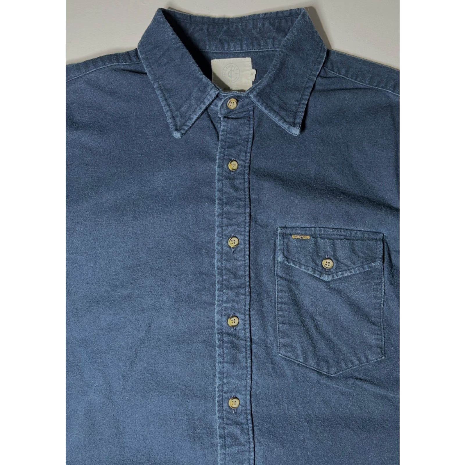 Vintage VINTAGE Criquet Men's Long Sleeve Button-Up Shirt Navy Made in USA Sz M Size US M / EU 48-50 / 2 - 5 Thumbnail