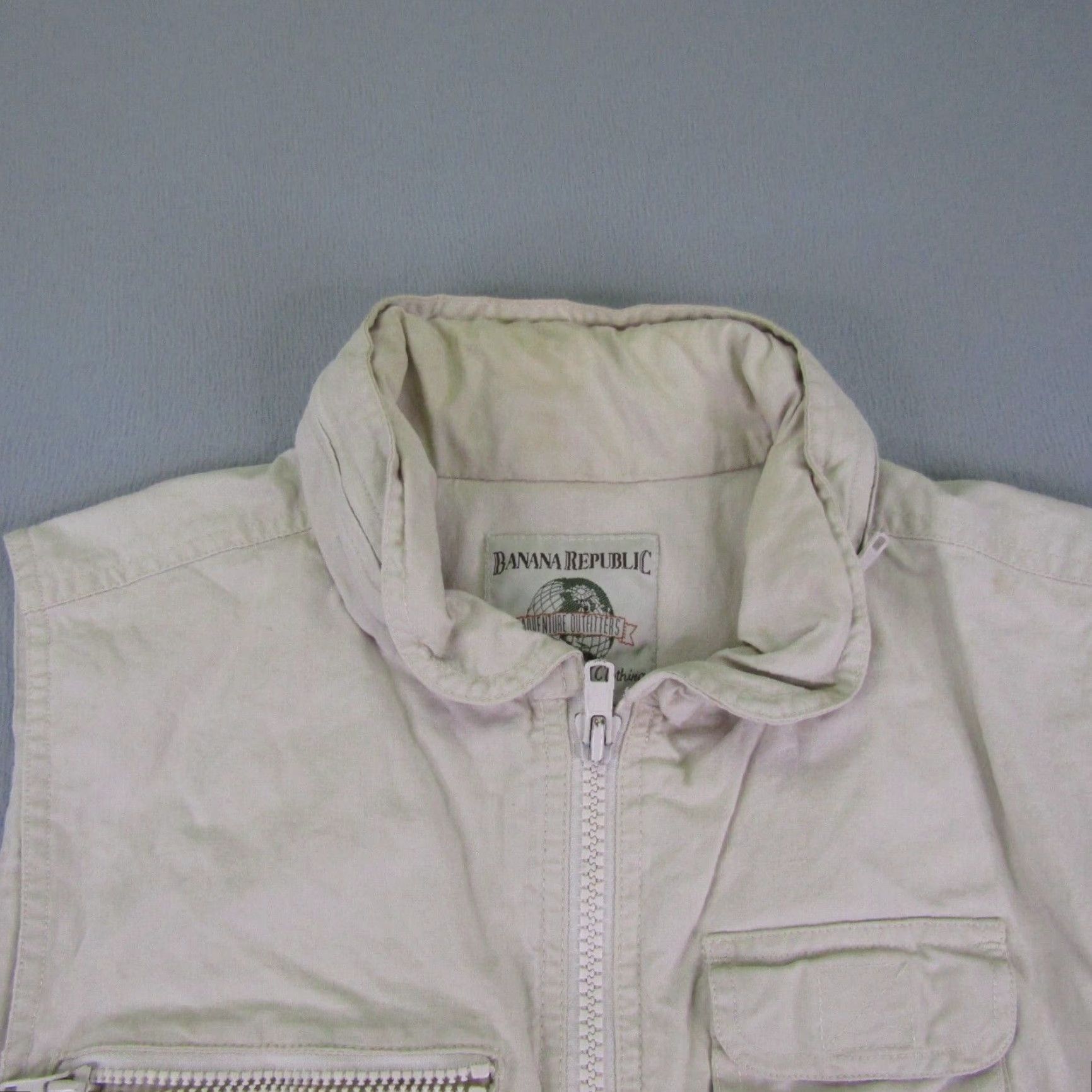Banana Republic VINTAGE Banana Republic Vest Mens Small Khaki Tan Safari Travel Photographer Zip Full Zip Hooded Pockets 90s Outdoor Shirt Mens Size US S / EU 44-46 / 1 - 2 Thumbnail