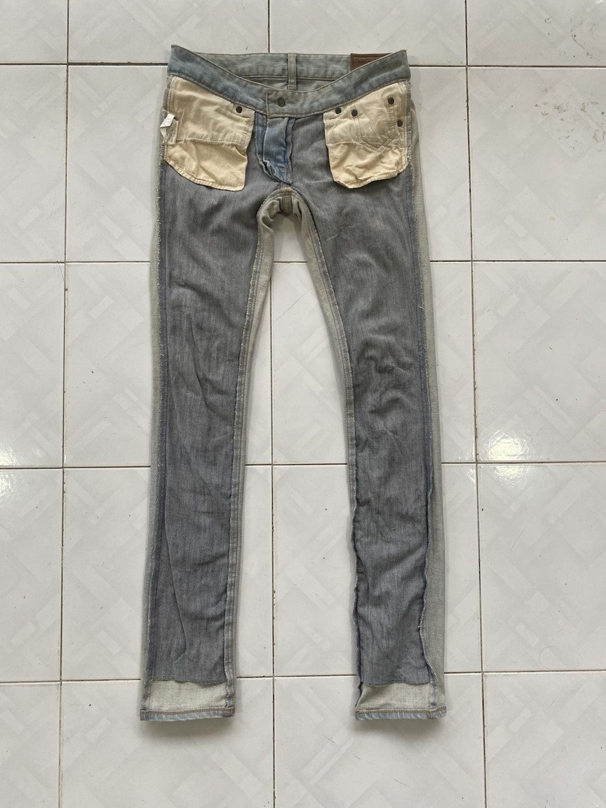Designer × Japanese Brand × KMRii Vintage Goa Blue Washed Distressed Jeans Size 28" / US 6 / IT 42 - 5 Thumbnail