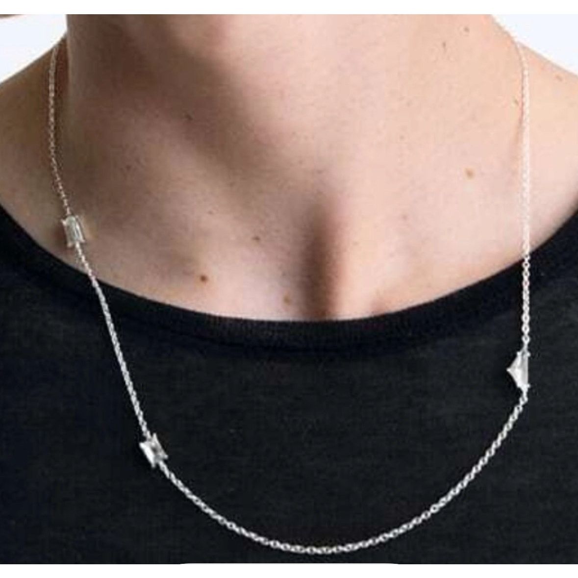 Zara NWT- Zara ZARA CHAIN ​​WITH CONTRAST PENDANT AND RHINESTONES Size ONE SIZE - 1 Thumbnail