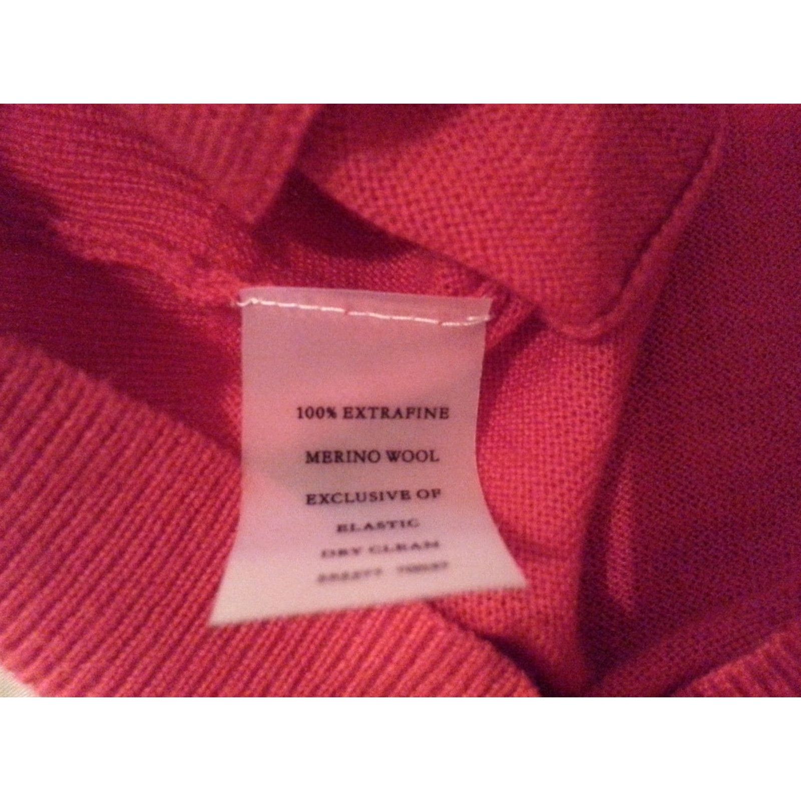 Ann Taylor Womens Ann Taylor Sweater Jacket Wool Orange Small S Merino Wool Shirt/ Sweater Womens Size S / US 4 / IT 40 - 6 Thumbnail