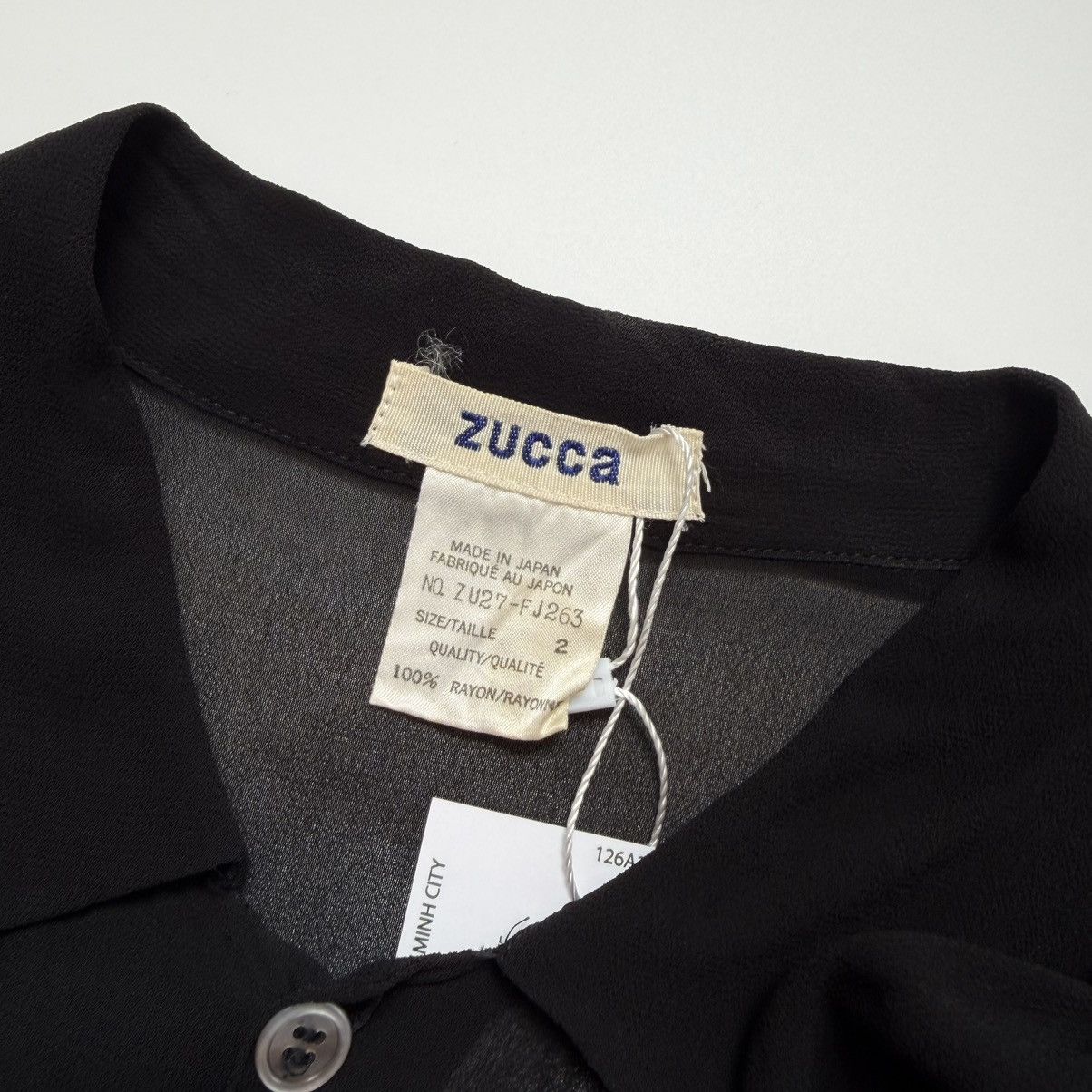 Zucca ZUCCA AW1992 Cowl Draped Layered Mesh Button Shirt Size US M / EU 48-50 / 2 - 5 Thumbnail