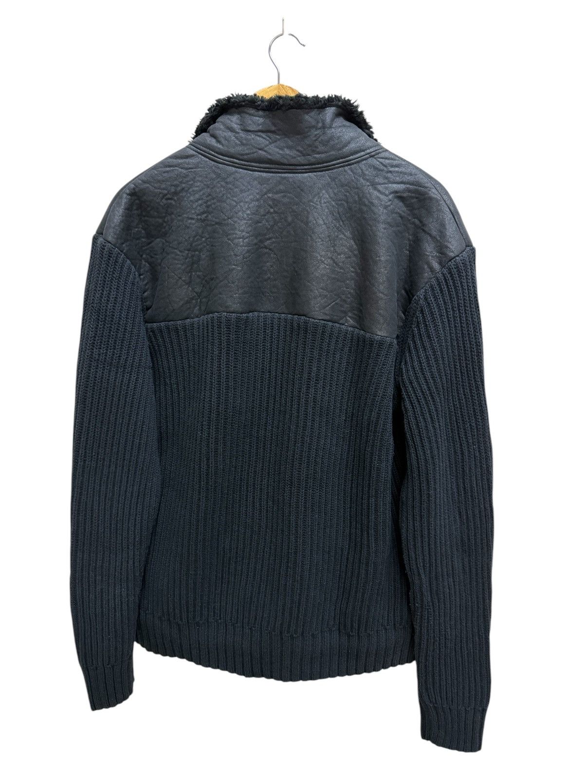 Armani Exchange Armani Exchange Black faux fur knit Jacket Size US L / EU 52-54 / 3 - 2 Thumbnail