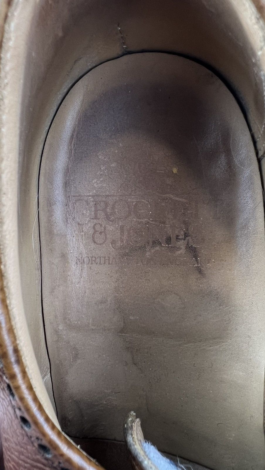 Crockett & Jones CROCKETT & JONES Swansea Derby Brogues Leather Shoes Brown Size US 11 / EU 44 - 17 Thumbnail
