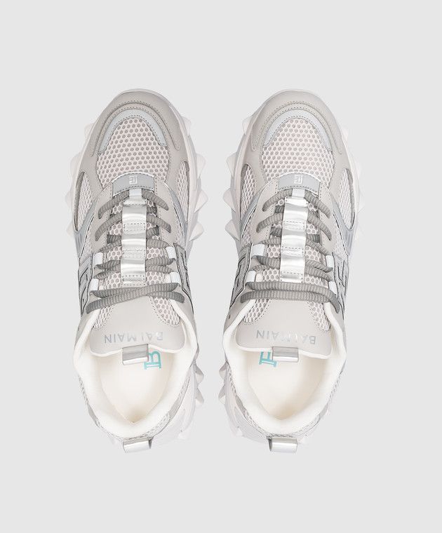 Balmain o1s1wg110325 Low-Top Sneakers in Grey Size US 8 / EU 41 - 4 Thumbnail