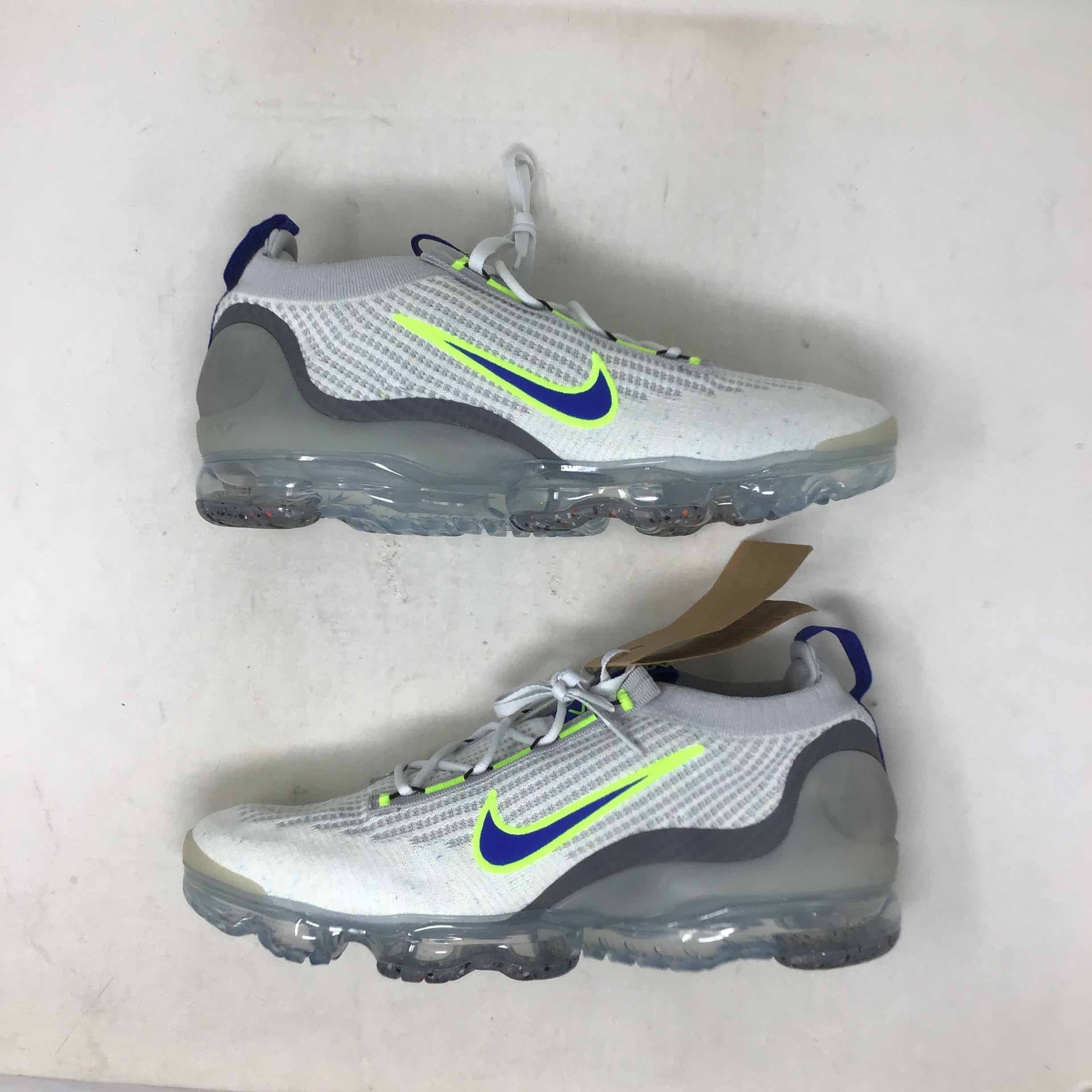 Air Vapormax 2021 Flyknit White Volt Hyper Royal Footwear