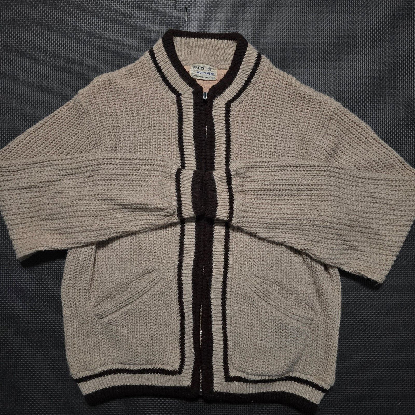Sears Vintage 1970s Lambs Wool Cardigan Size S / US 4 / IT 40 - 1 Thumbnail