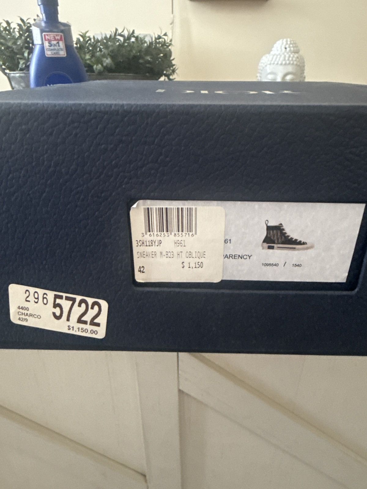 Dior Dior B23 High Top Black and White Oblique Canvas Size US 9 / EU 42 - 1 Thumbnail