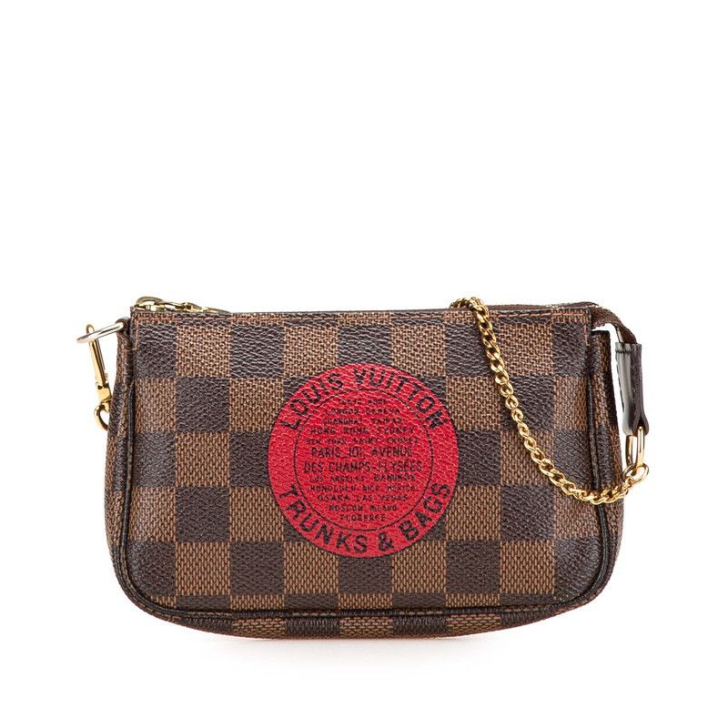 Louis Vuitton Louis Vuitton Mini Pochette Accessoires Damier Pouch Canvas Clutch Bag N58011 in Brown, Women's