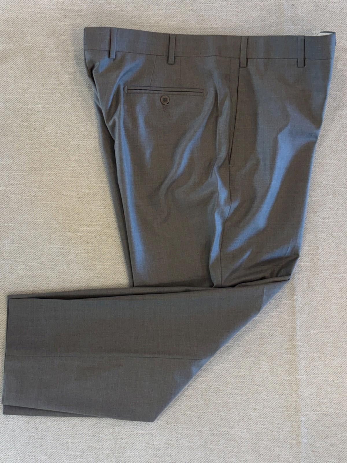 Zanella Zanella Platinum Trousers 36 Gray Loro Piana 150s Wool Italy Size US 36 / EU 52 - 1 Thumbnail
