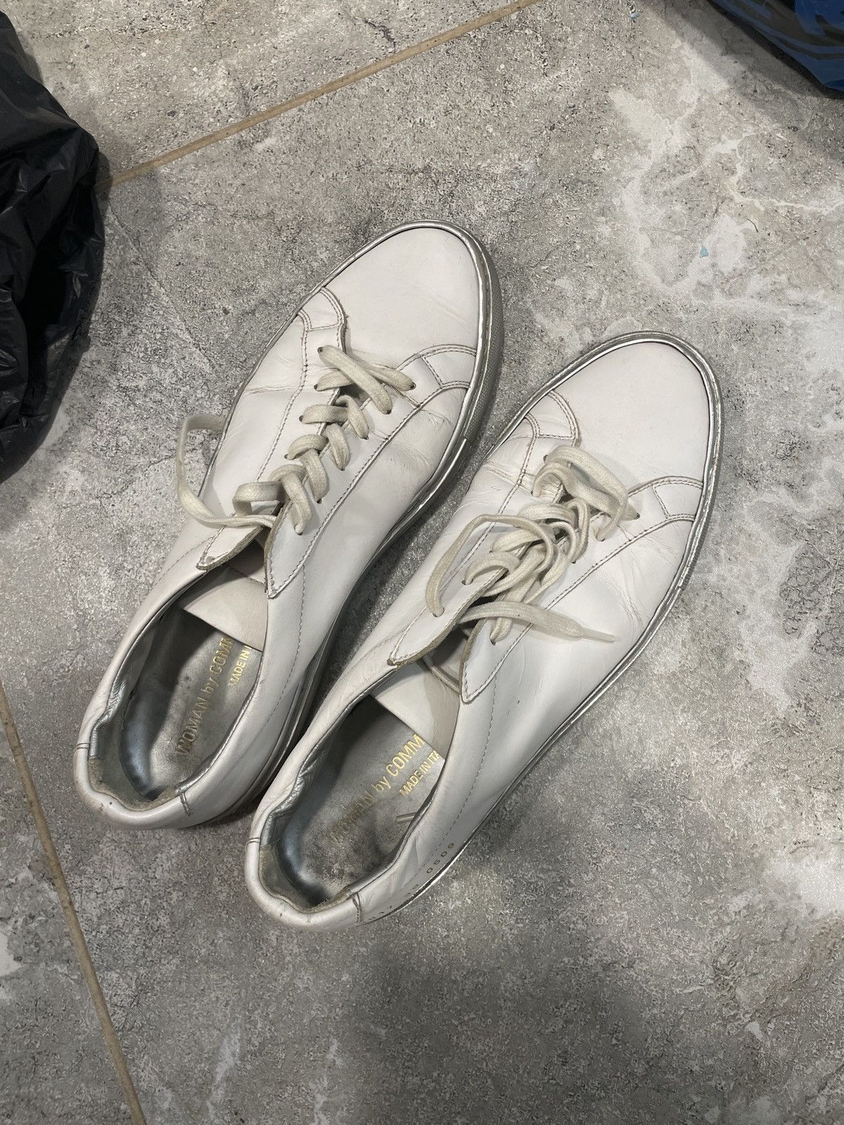Common Projects Common Projects Achilles Low Grey silver shoes sneakers boot Size US 6 / EU 39 - 7 Thumbnail