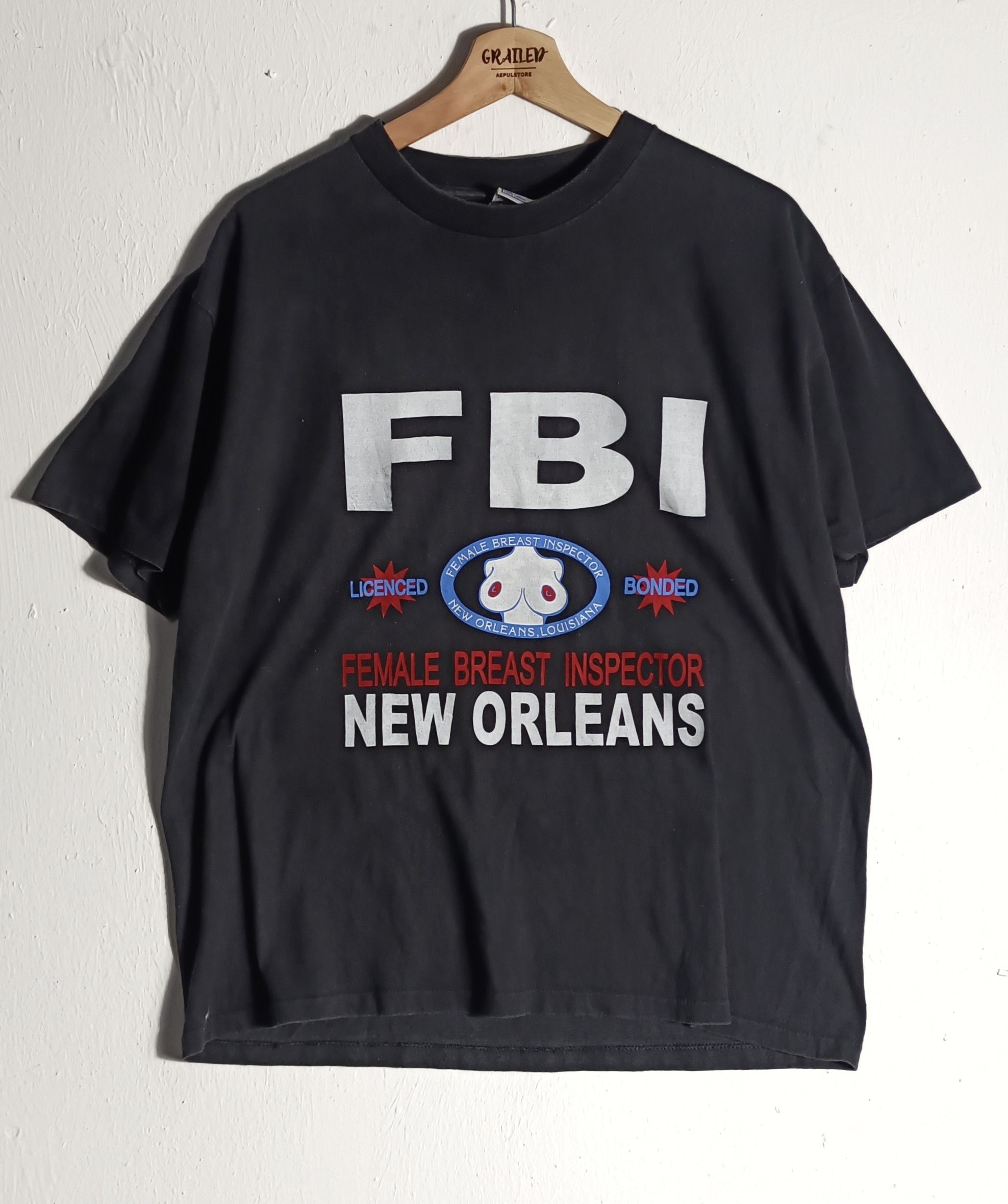Vintage Vintage💥FBI Fmale Breast Inspector New Orleans Size US L / EU 52-54 / 3 - 1 Thumbnail