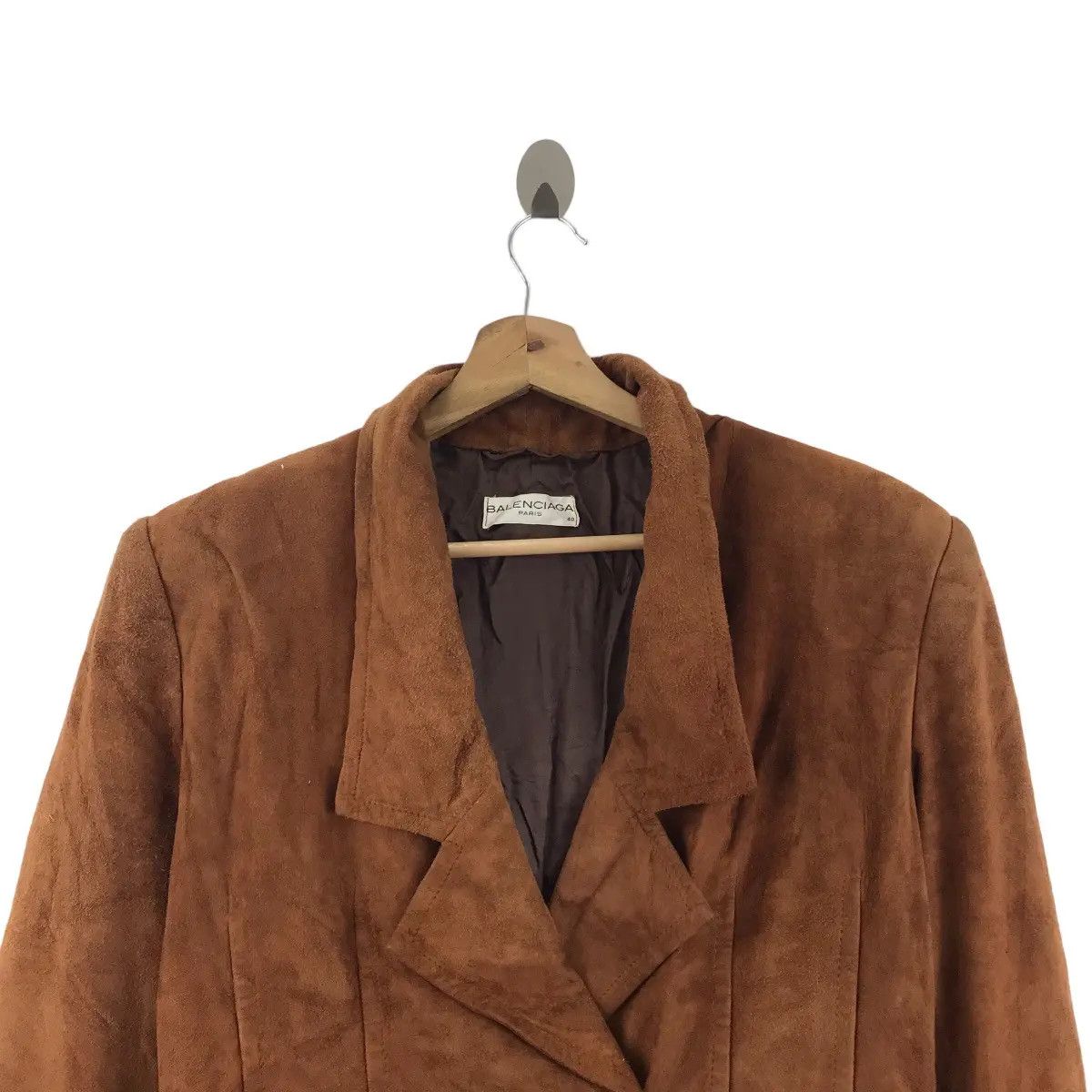 Balenciaga BALENCIAGA PARIS Long Sleeve Cropped Brown Suede Leather Size M / US 6-8 / IT 42-44 - 2 Thumbnail