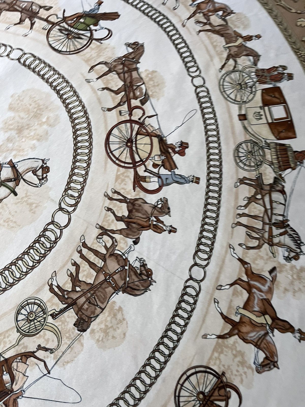 Hermes Hermes ''La Promenade De Longchamps'' by Ledoux silk scarf Size ONE SIZE - 8 Thumbnail