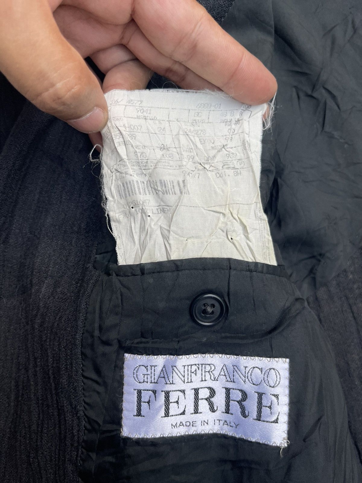 Designer × Gianfranco Ferre Gianfranco Ferré Made in Italy Textured Blazer - Black Size US S / EU 44-46 / 1 - 3 Thumbnail