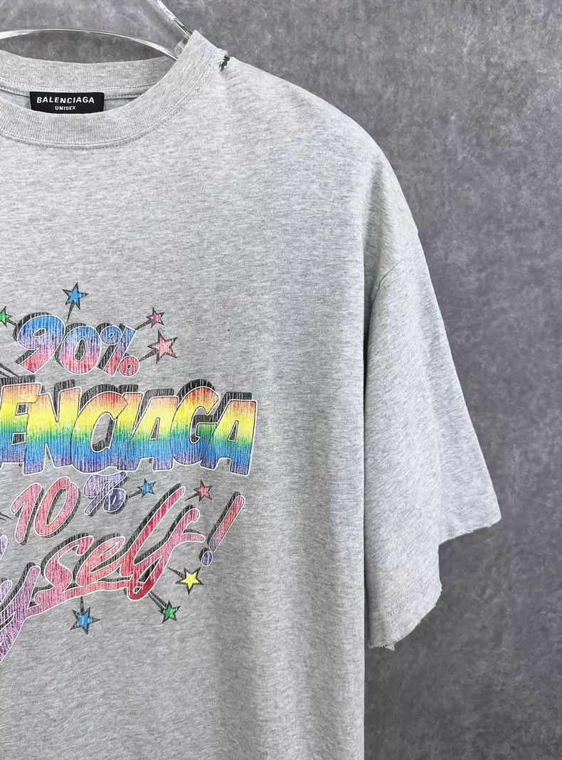 Balenciaga Balenciaga Logo letter printing holes to make old round ne Size US XS / EU 42 / 0 - 5 Thumbnail