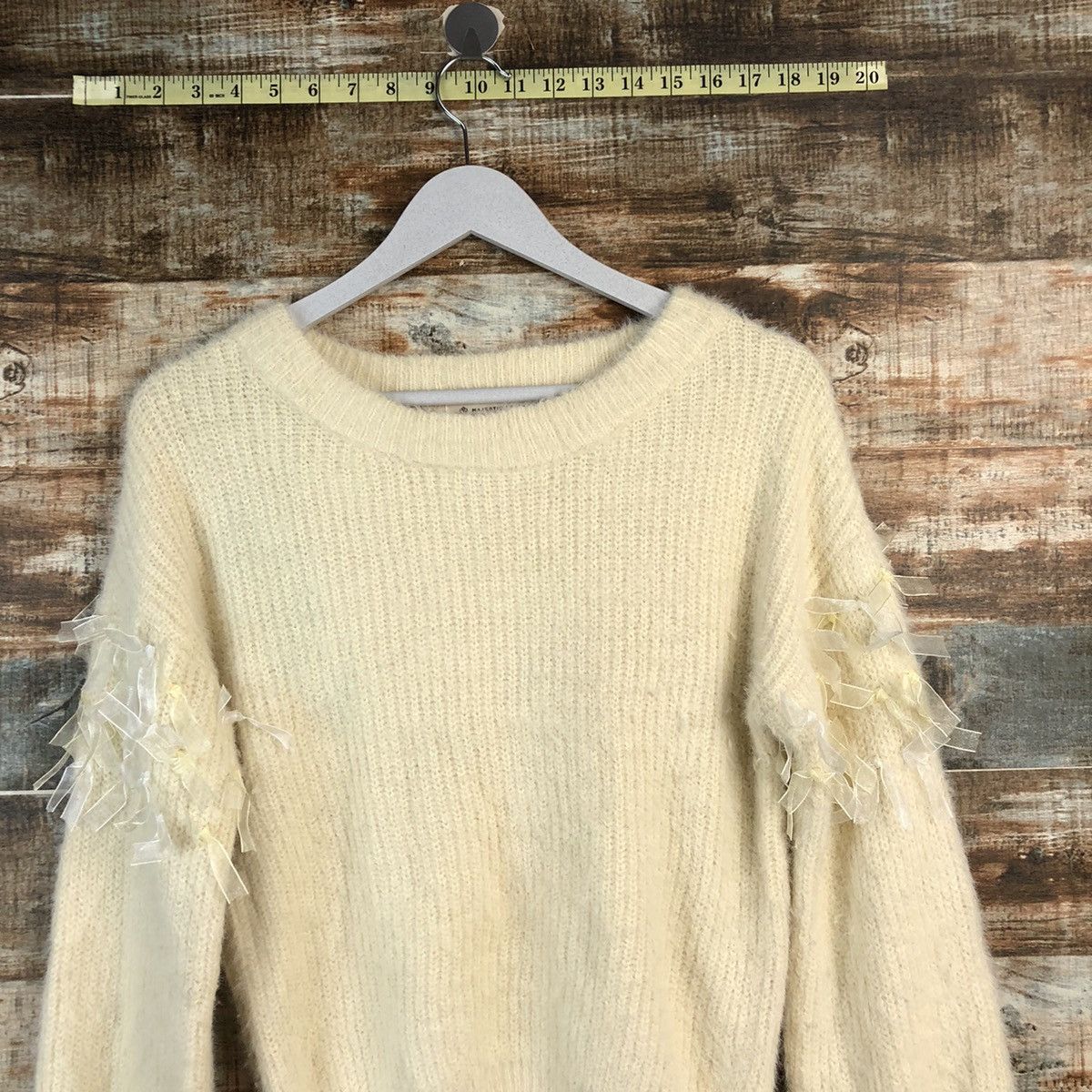Homespun Knitwear × Majestic DLL Majestic Legon mohair Cream Knitwear #C236 Size M / US 6-8 / IT 42-44 - 2 Thumbnail