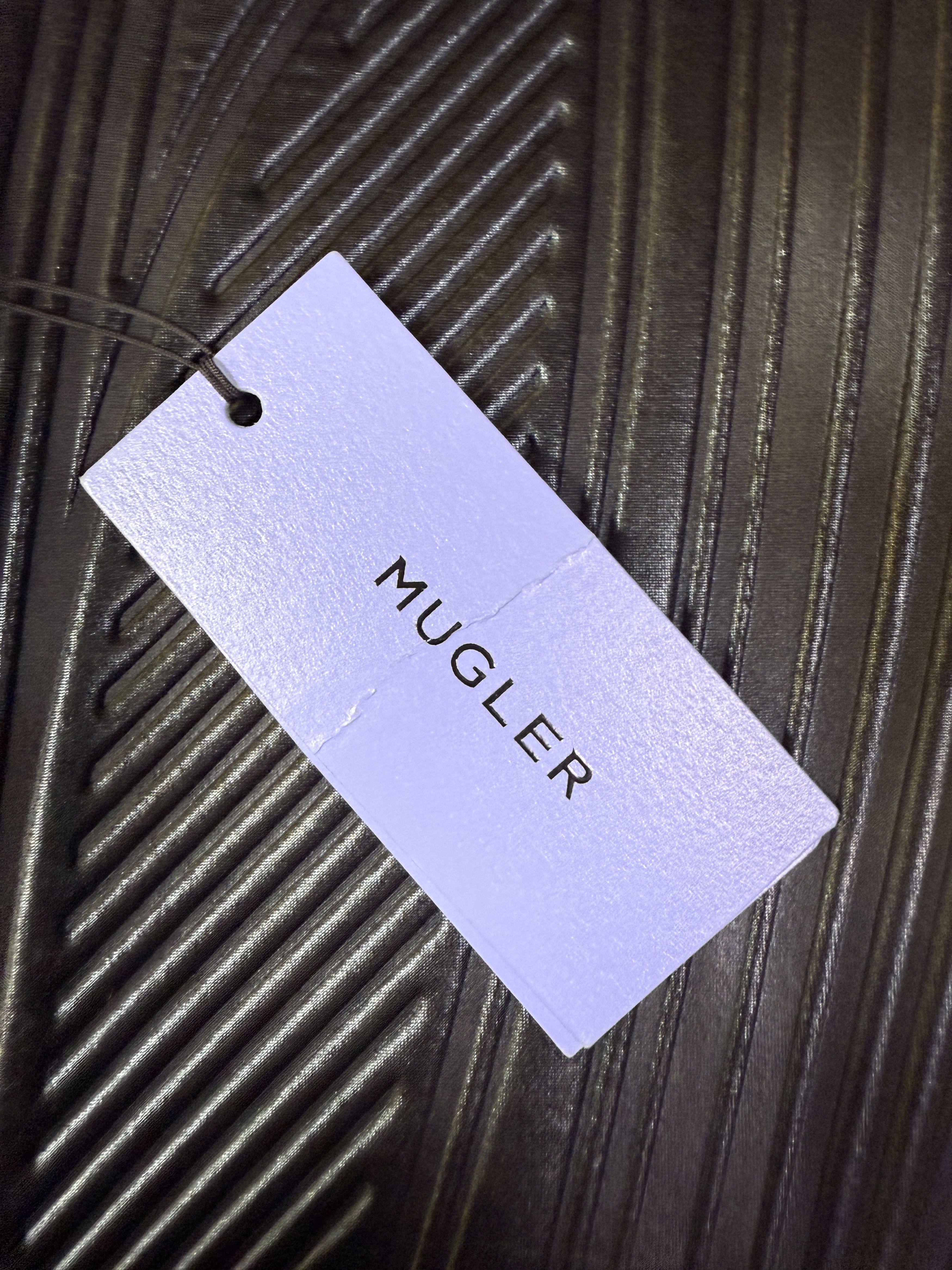 Mugler Mugler Black Embossed Scuba Leggings Size 30" / US 8 / IT 44 - 4 Thumbnail