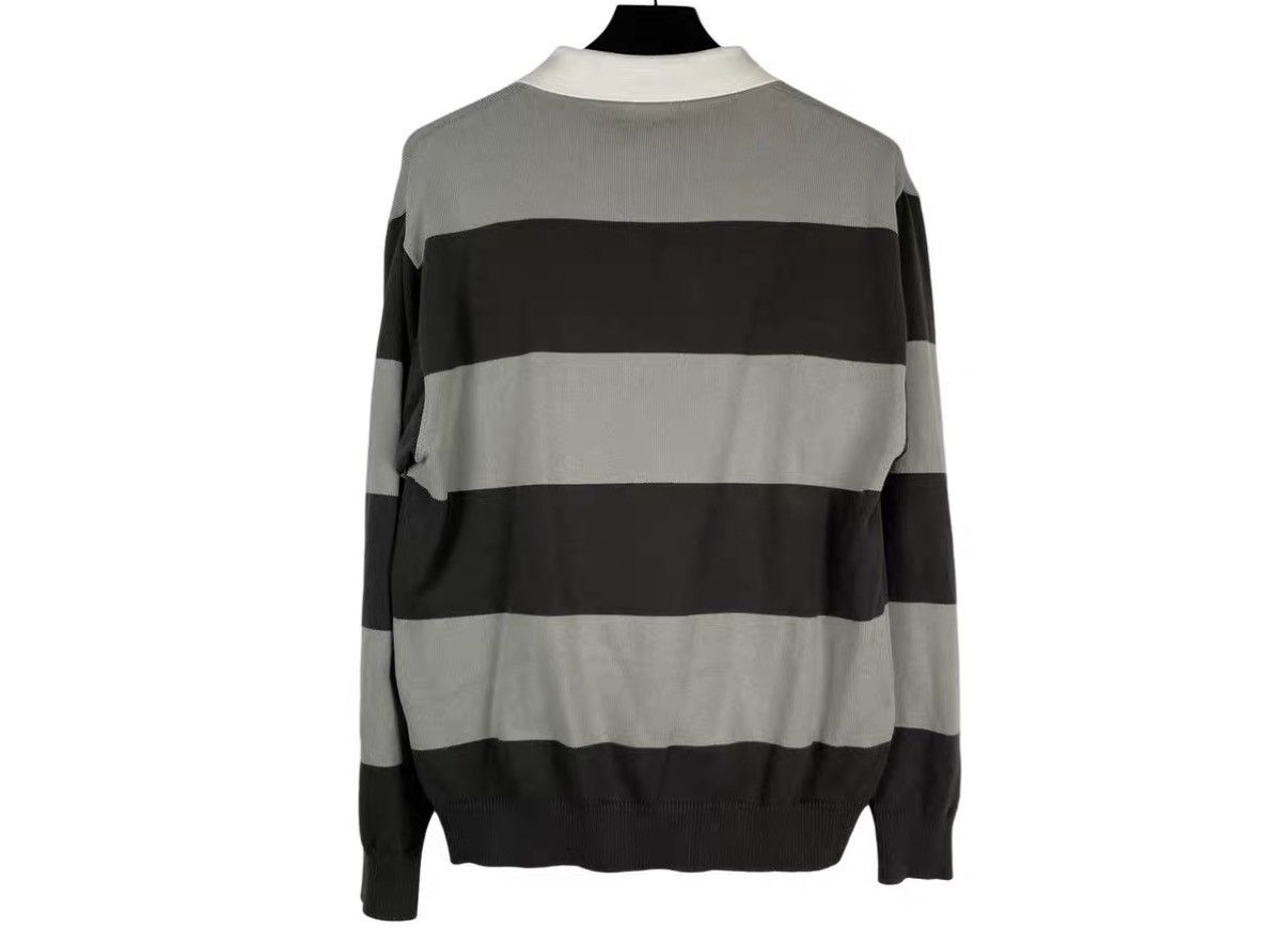 Beams Japan Beams Striped Long Sleeve Polo Knit J31 Size US M / EU 48-50 / 2 - 2 Thumbnail