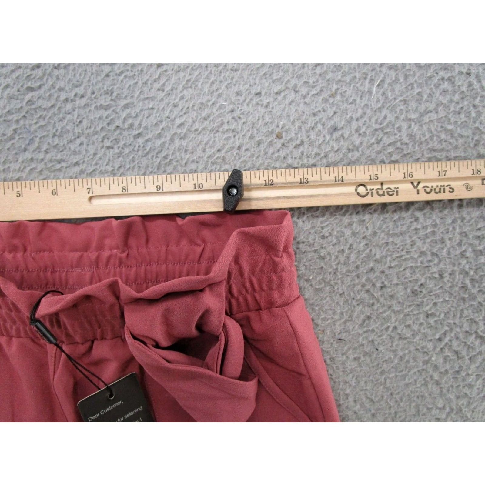 Vintage KANCY KOLE Women's Pink Paper Bag Pants High Waist Belted Elastic S NEW Size 28" / US 6 / IT 42 - 5 Thumbnail