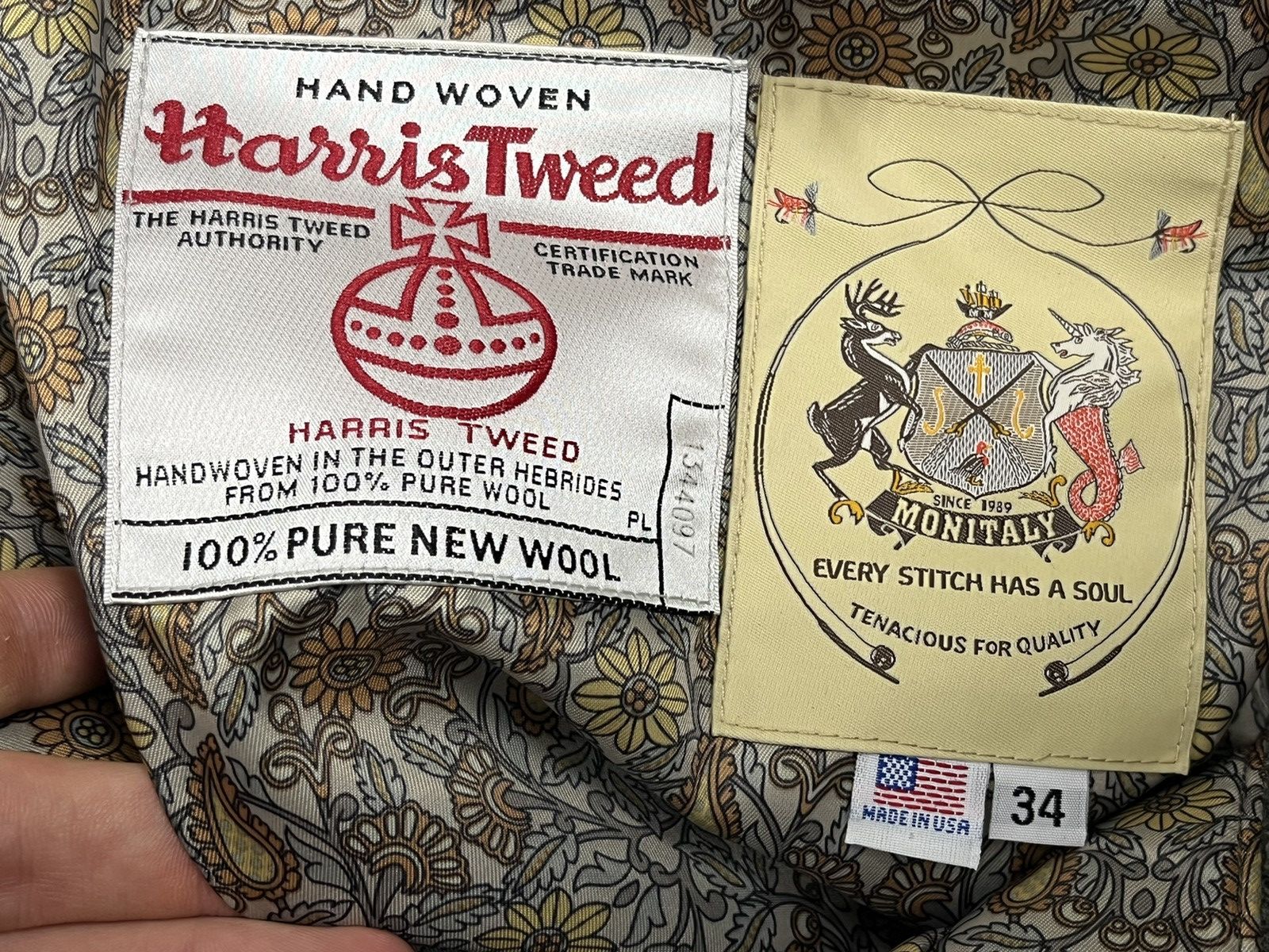 Monitaly Monitaly Harris tweed wool pants new Size US 32 / EU 48 - 6 Thumbnail
