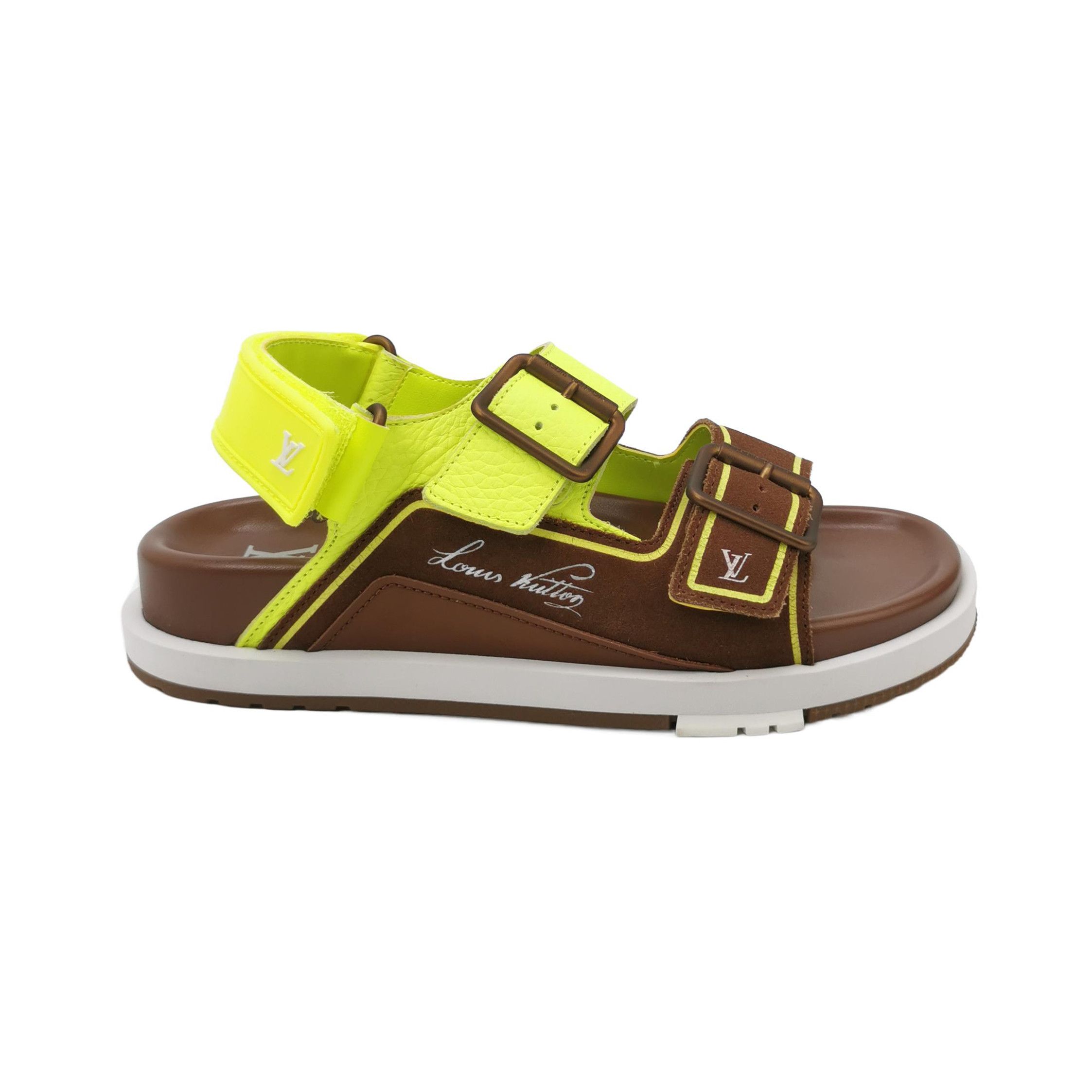 Louis Vuitton Louis Vuitton Neon Contrast Logo Sandals EU 39 Size US 6 / EU 39 - 1 Thumbnail