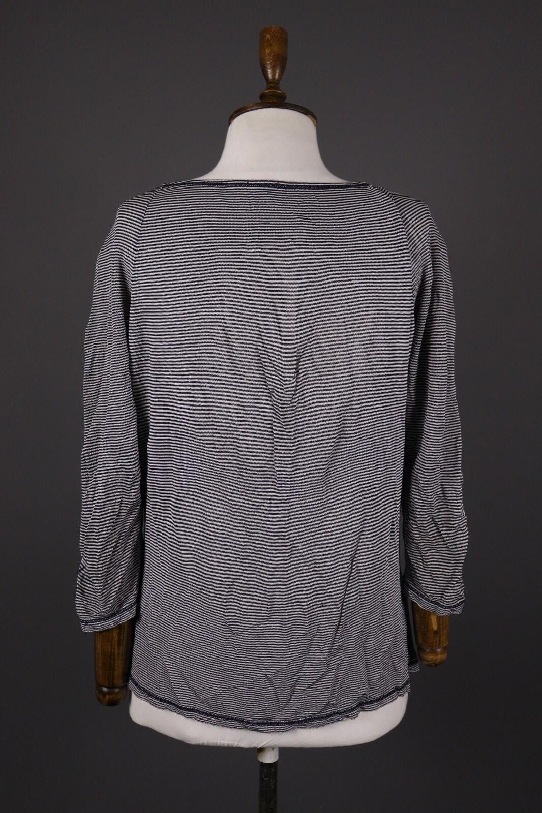 Armani Collezioni ARMANI COLLEZIONI Gray Stripe Top Shirt Blouse Size 48 Size M / US 6-8 / IT 42-44 - 6 Thumbnail