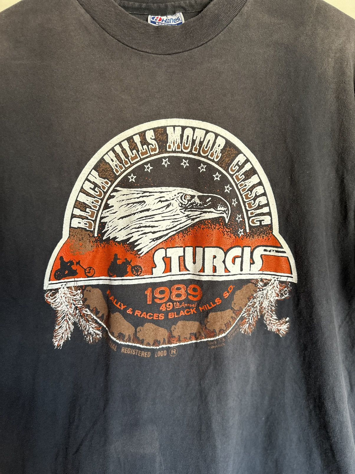 Harley Davidson × Vintage 1989 Sturgis Motorcycle Rally tee Size US XL / EU 56 / 4 - 2 Thumbnail