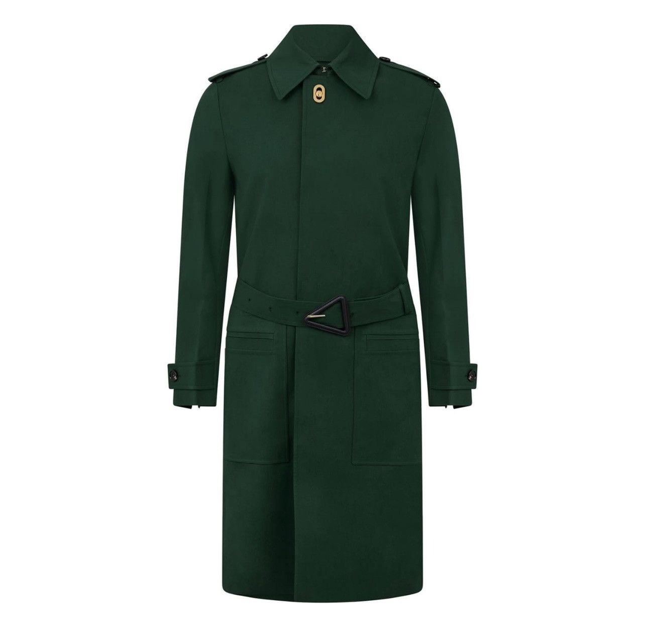 Bottega Veneta Bottega Veneta - Cotton-Blend Trench Coat - Green Size US M / EU 48-50 / 2 - 1 Thumbnail