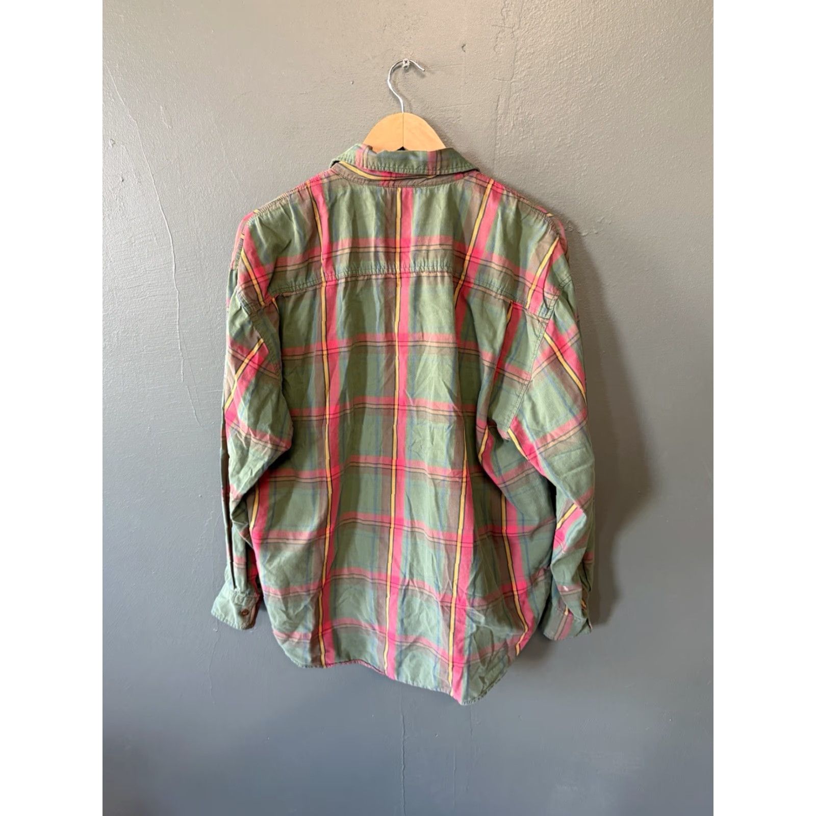 Gap Y2K Gap Mens Green Plaid Long Sleeve Button-Up Shirt XL Size US XL / EU 56 / 4 - 2 Thumbnail