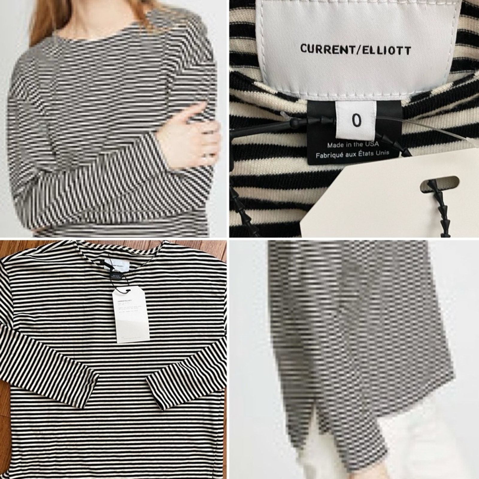Current/Elliot NWT $138 Current Elliott a The Breton Tee Stripe New 0 XS Size XS / US 0-2 / IT 36-38 - 1 Thumbnail