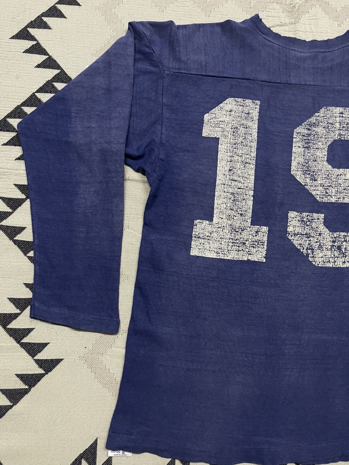 Warehouse & Co. 1990s WAREHOUSE&CO. FOOTBALL LONG SLEEVE TSHIRT DISTRESSED Size US M / EU 48-50 / 2 - 15 Thumbnail