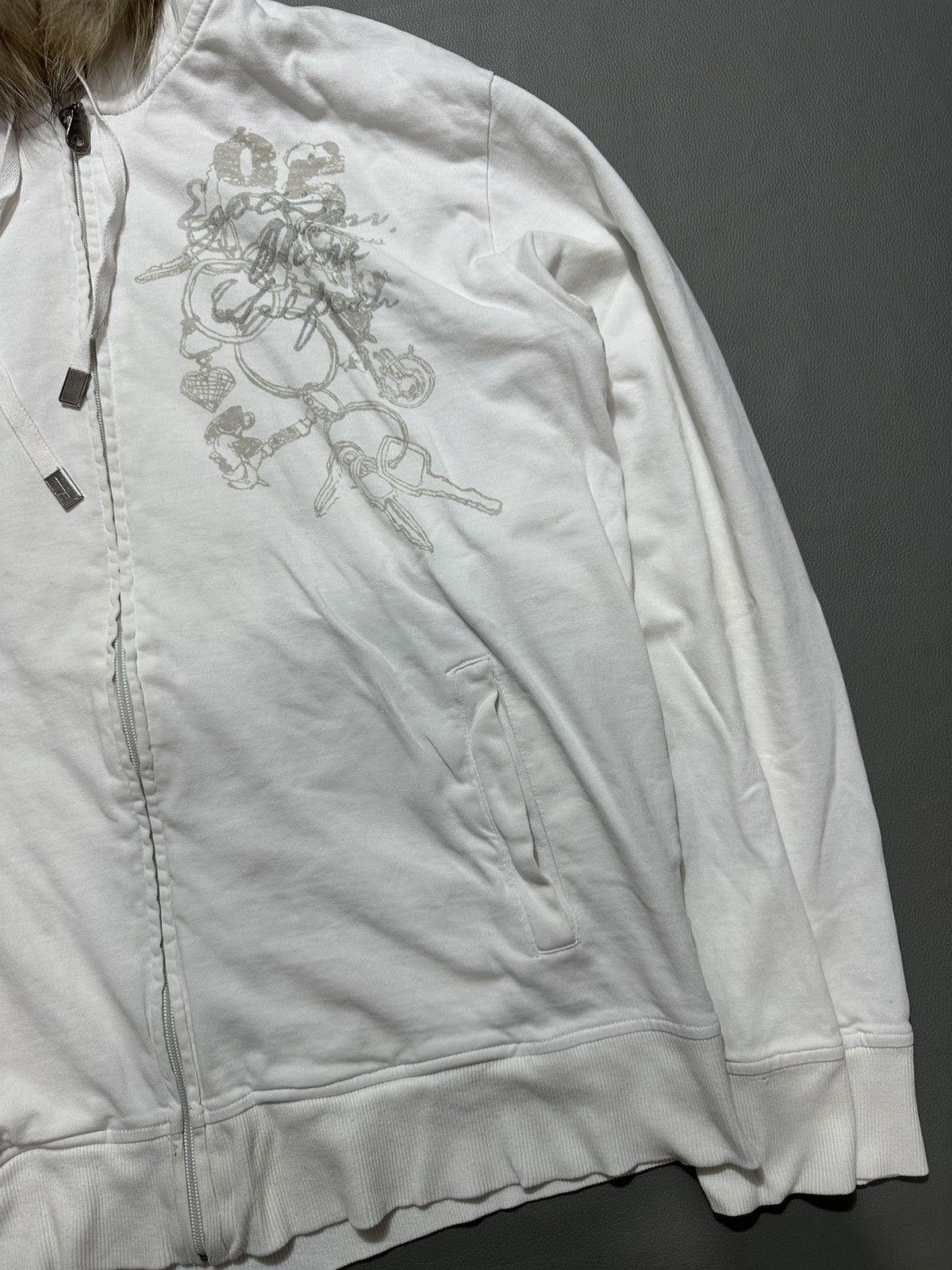 Beauty Beast VINTAGE CRAZY Y2K POEM JAPAN FUR ZIP HOODIE LGB STYLE Size US L / EU 52-54 / 3 - 5 Thumbnail