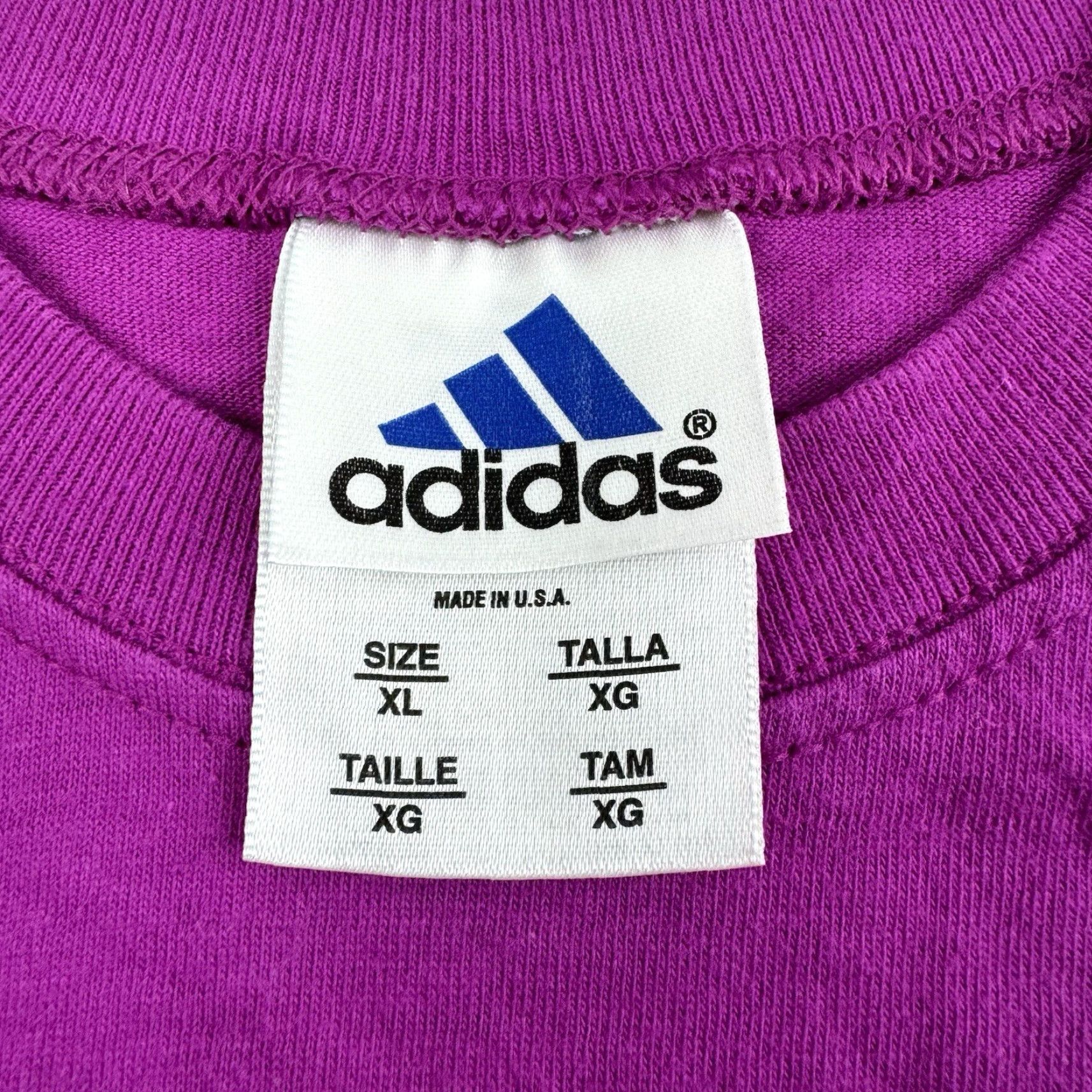 Adidas VINTAGE Adidas T-Shirt Womens XL Purple Slim Fit Crew Neck Y2K Punk Sports Size XL / US 12-14 / IT 48-50 - 4 Thumbnail