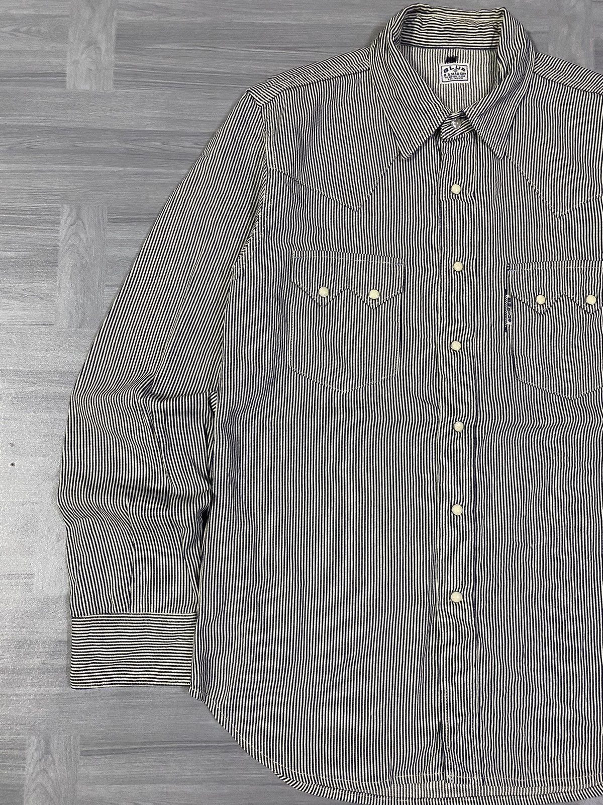 Blue Blue Japan Blue Blue Japan H.Ranch Market Striped Western Shirt Size US M / EU 48-50 / 2 - 5 Thumbnail