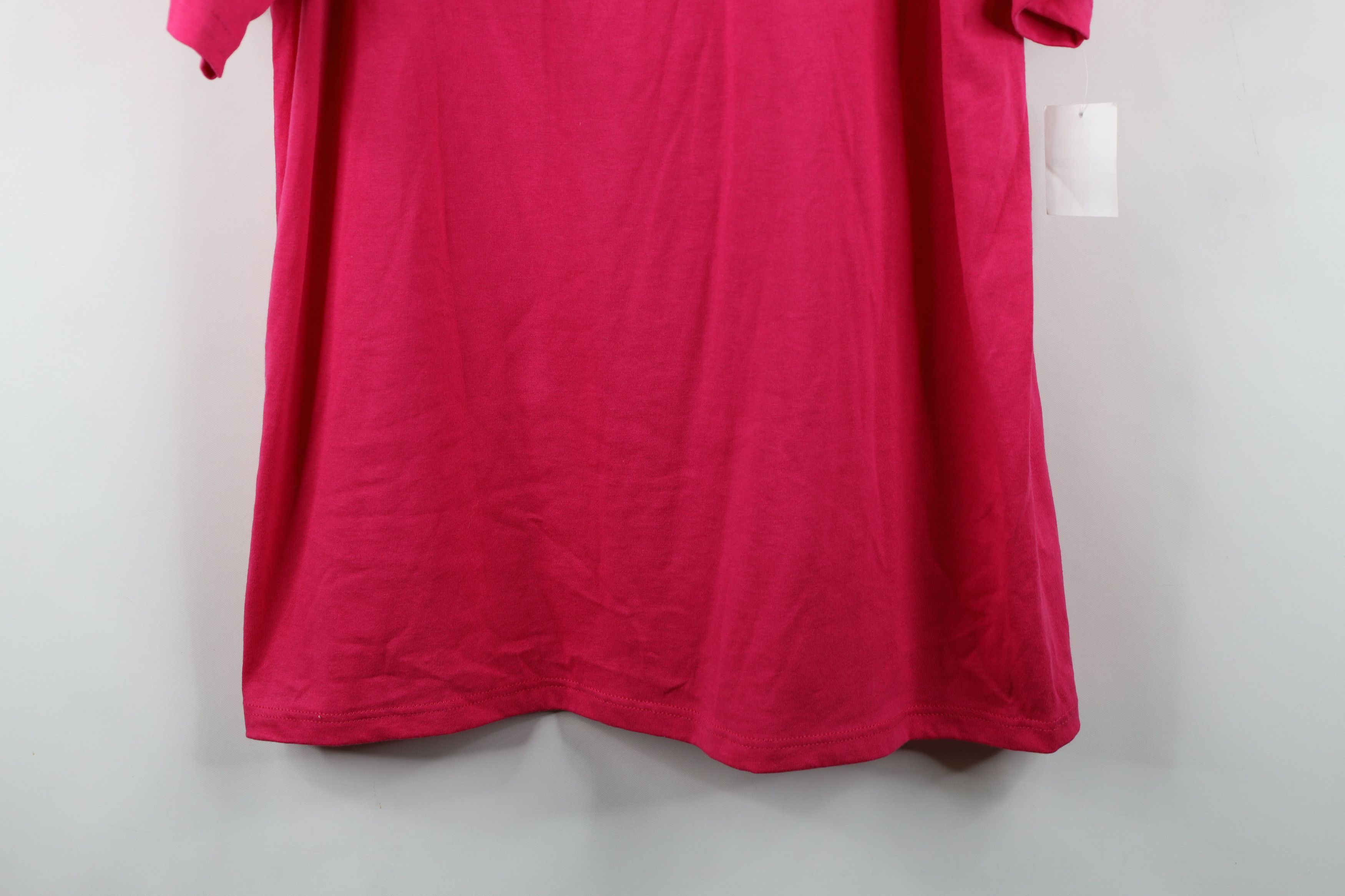 Vintage Deadstock Vintage 90s Streetwear T-Shirt Raspberry Pink USA Size XL / US 12-14 / IT 48-50 - 3 Thumbnail