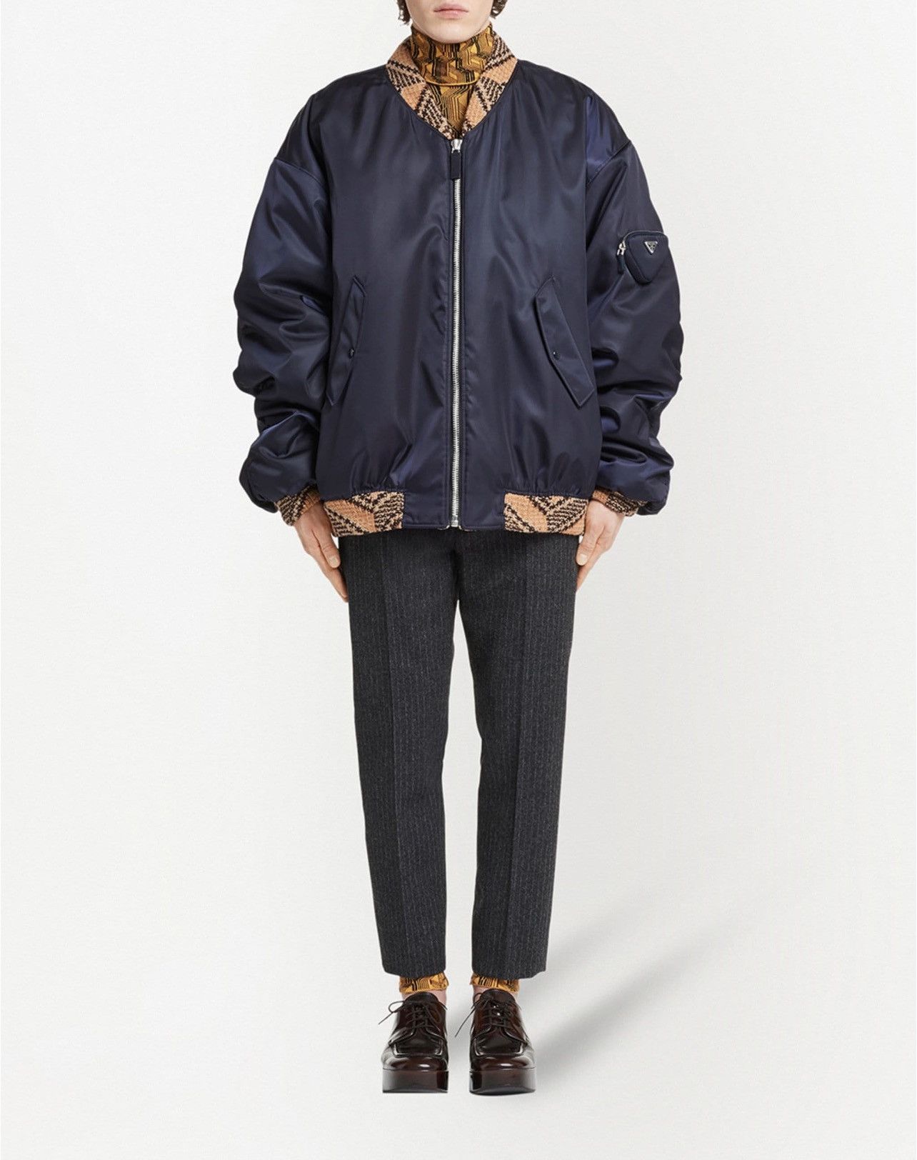 Prada 🔥RUNWAY🔥Prada Re-Nylon Bomber Size US XL / EU 56 / 4 - 3 Thumbnail