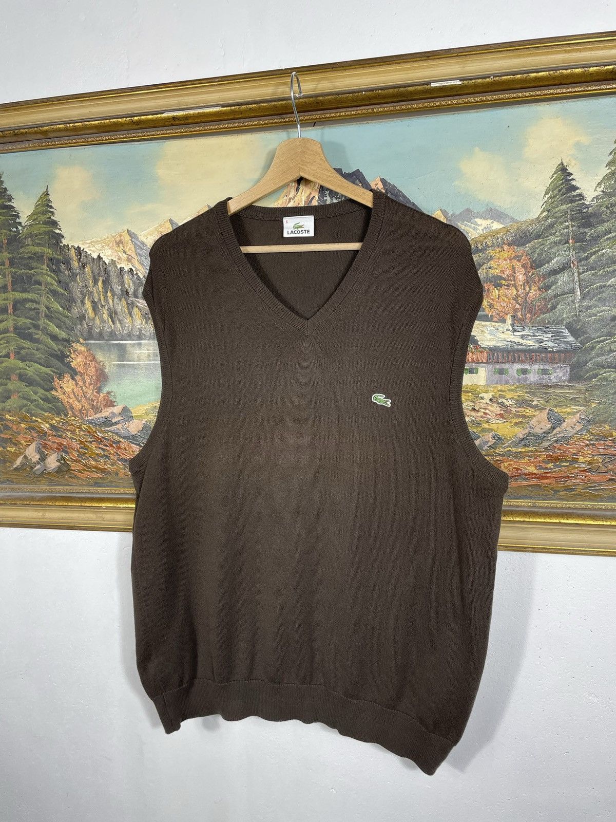 Lacoste × Vintage Lacoste retro y2k 00s Vest Jumper Pull Knitwear Old Money Size US L / EU 52-54 / 3 - 2 Thumbnail