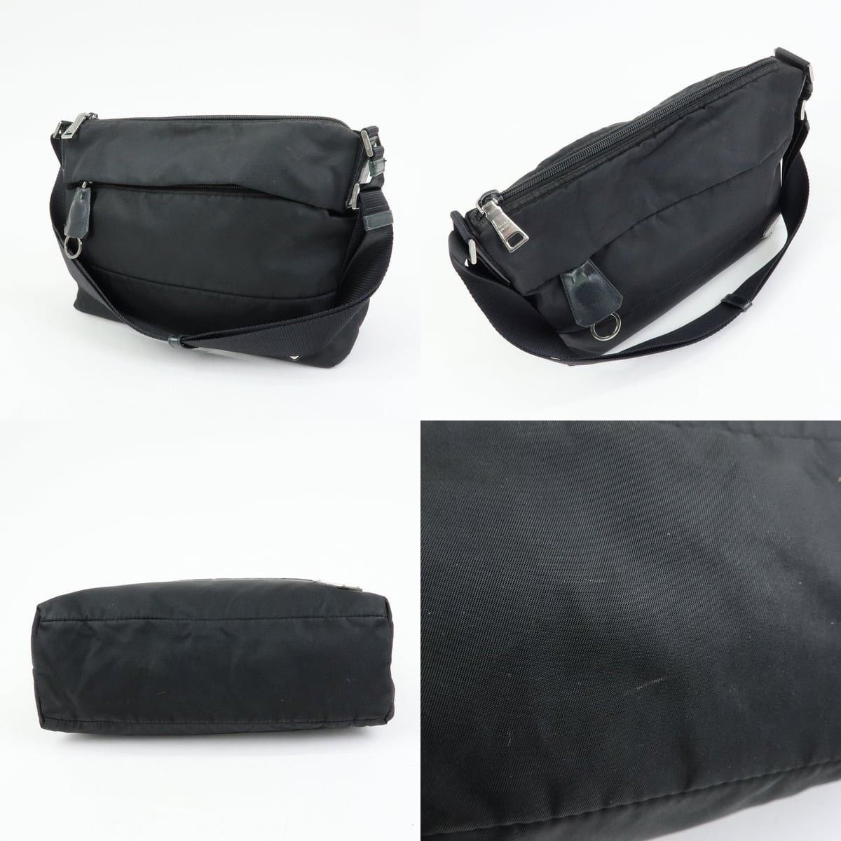 Prada Prada Triangle Logo Nylon Crossbody Bag Black Size ONE SIZE - 3 Thumbnail